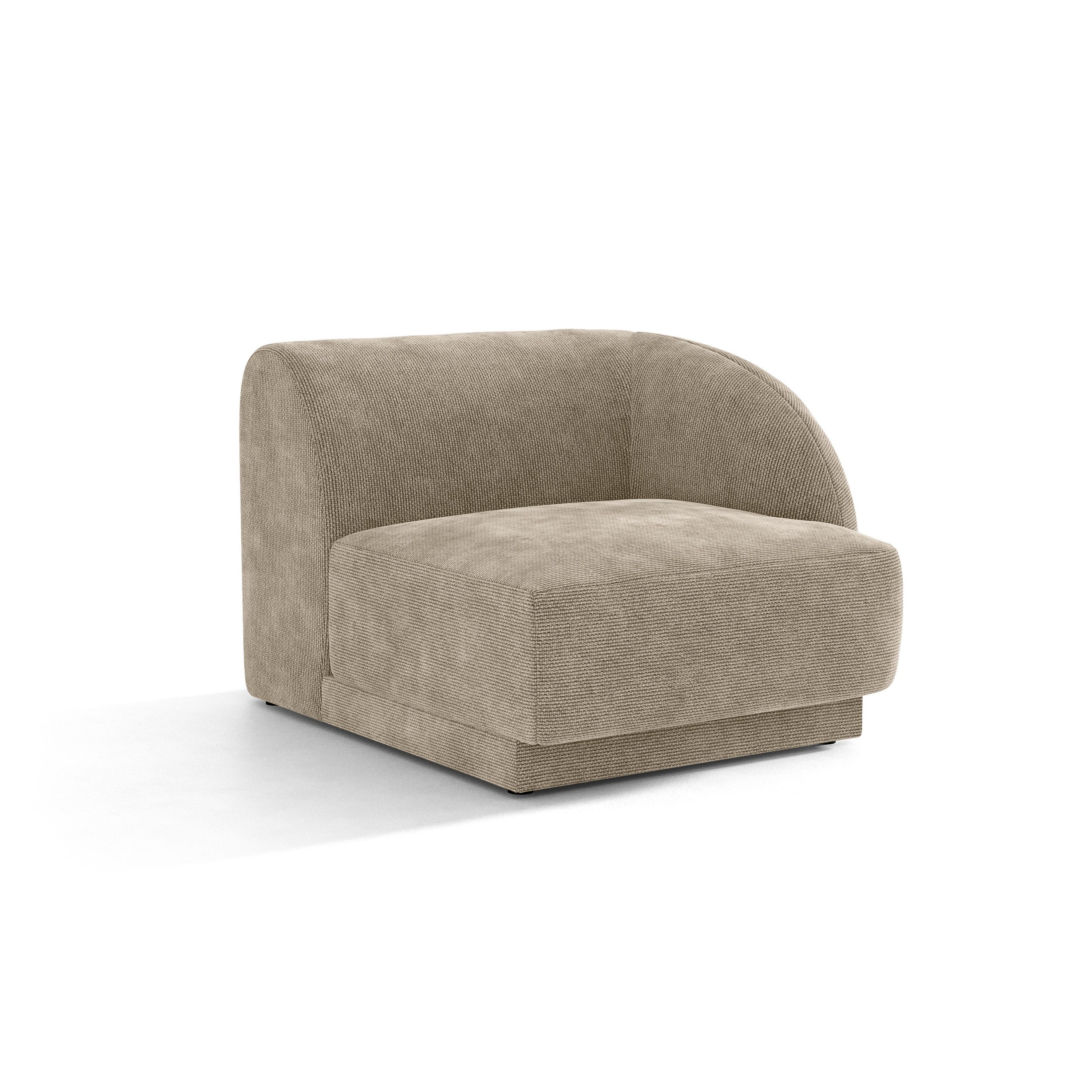 Modulsofa MILEY - rechte Modulkombination in seidigem beige Chenille