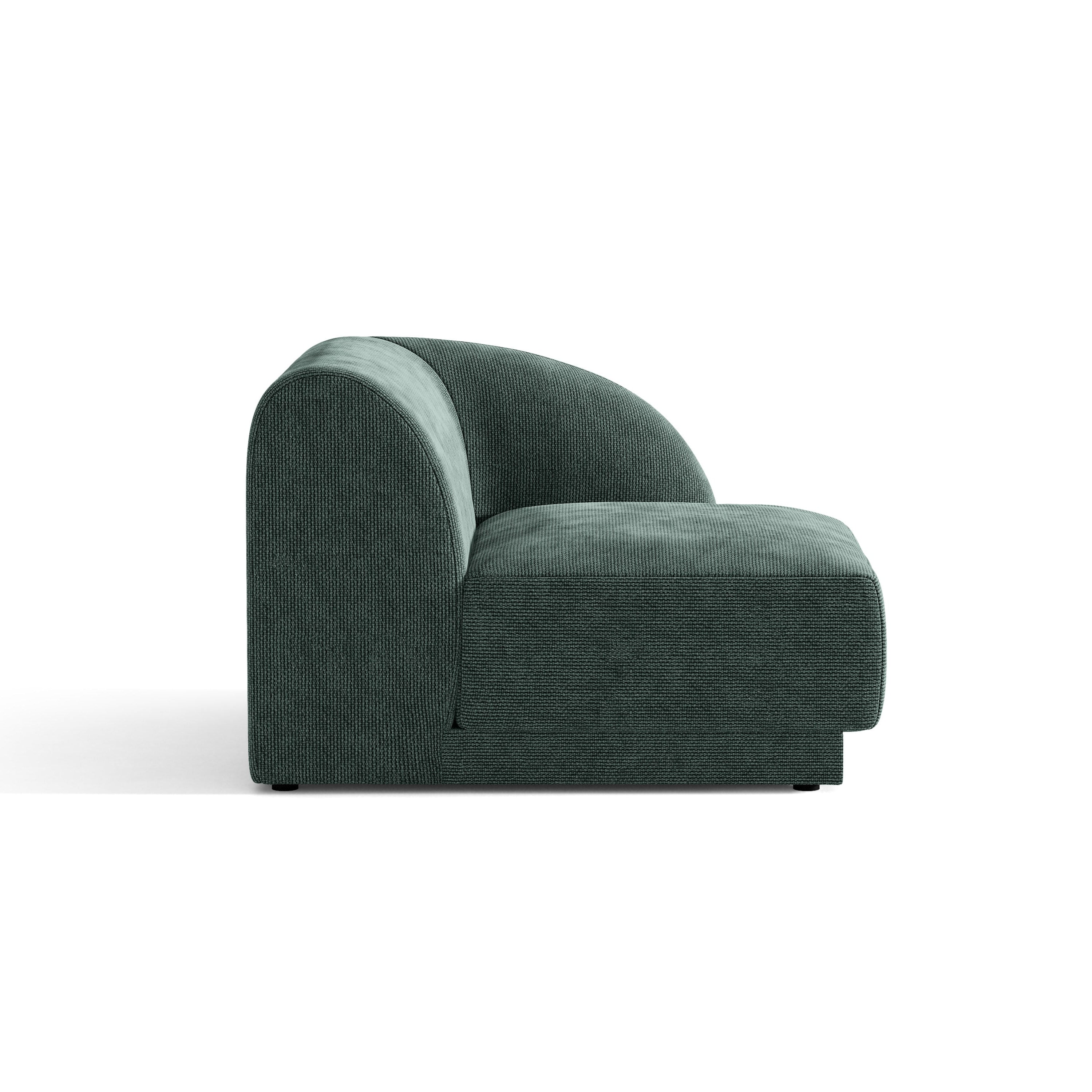 Modulares Sofa MILEY - rechte Modulkombination petrol samtig