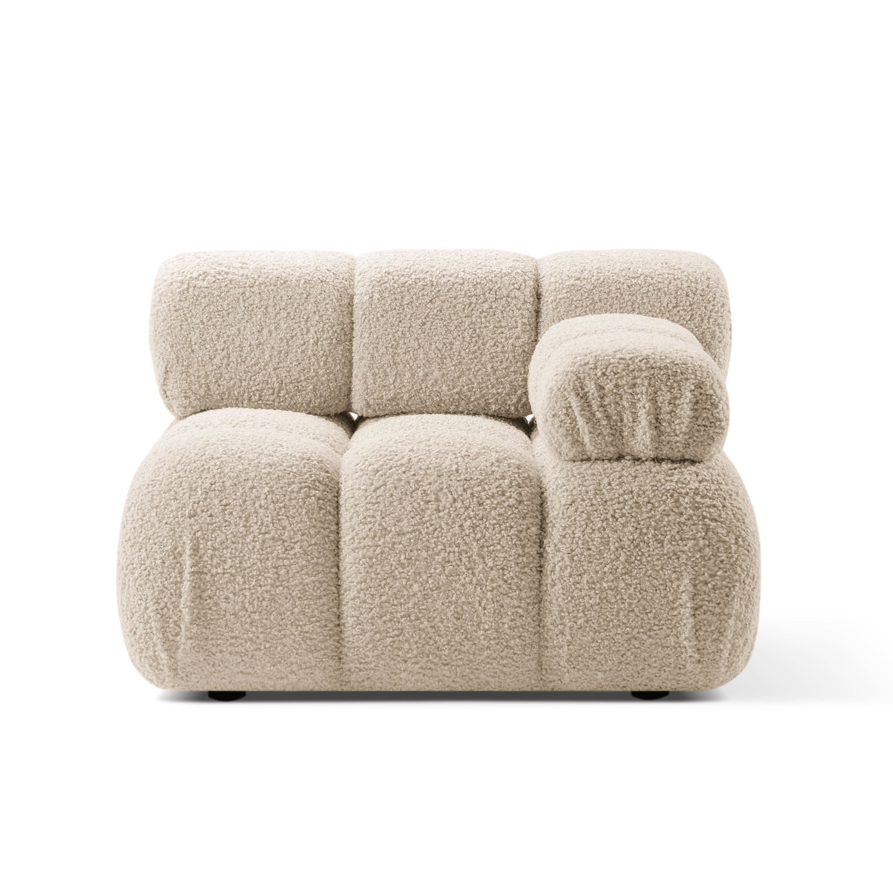 Modulares Sofa BELLIS - rechtes Modul in beigem Boucle