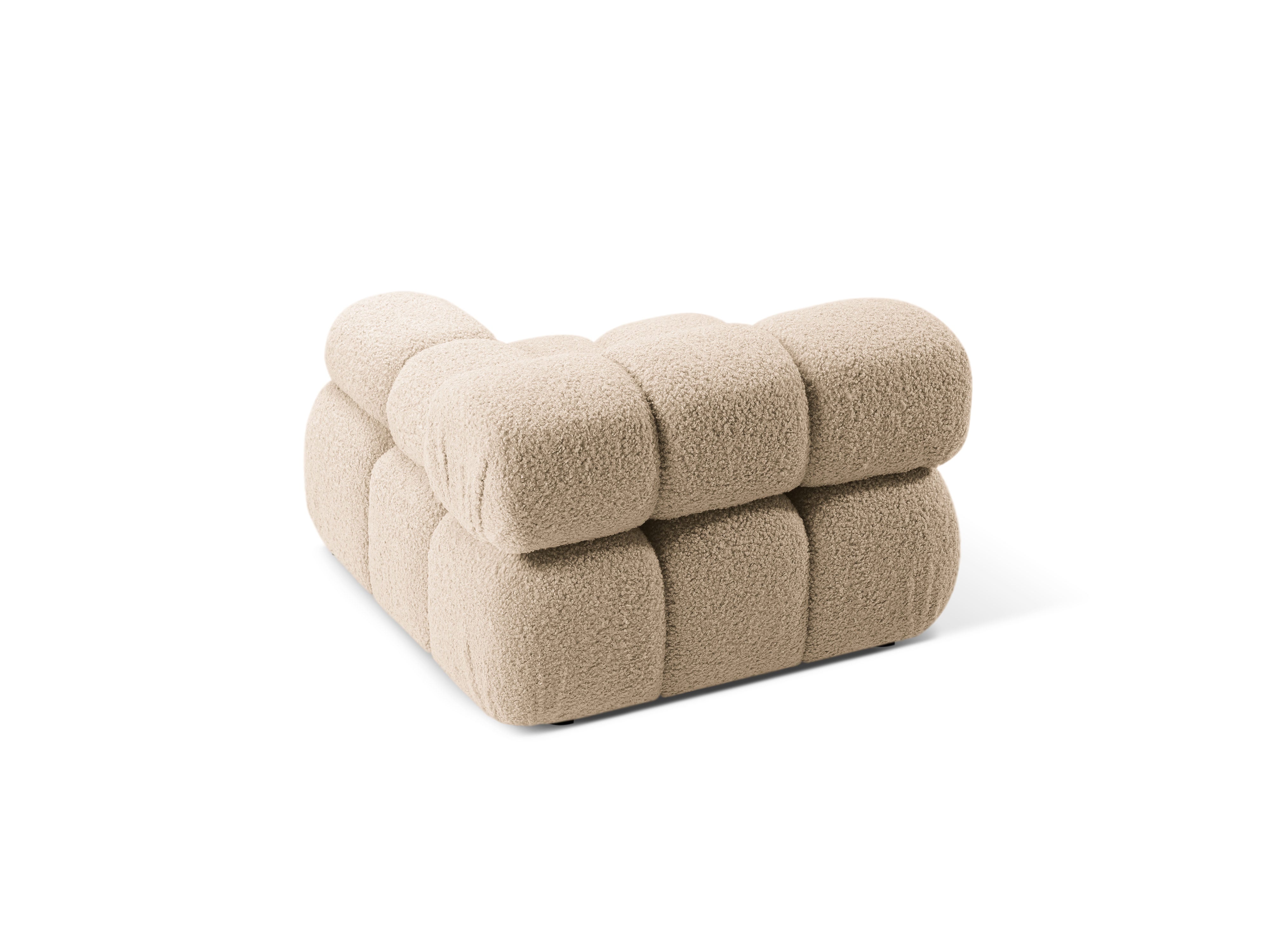 Modulares Sofa BELLIS - rechter Modulkörper in sandfarbenem Boucle