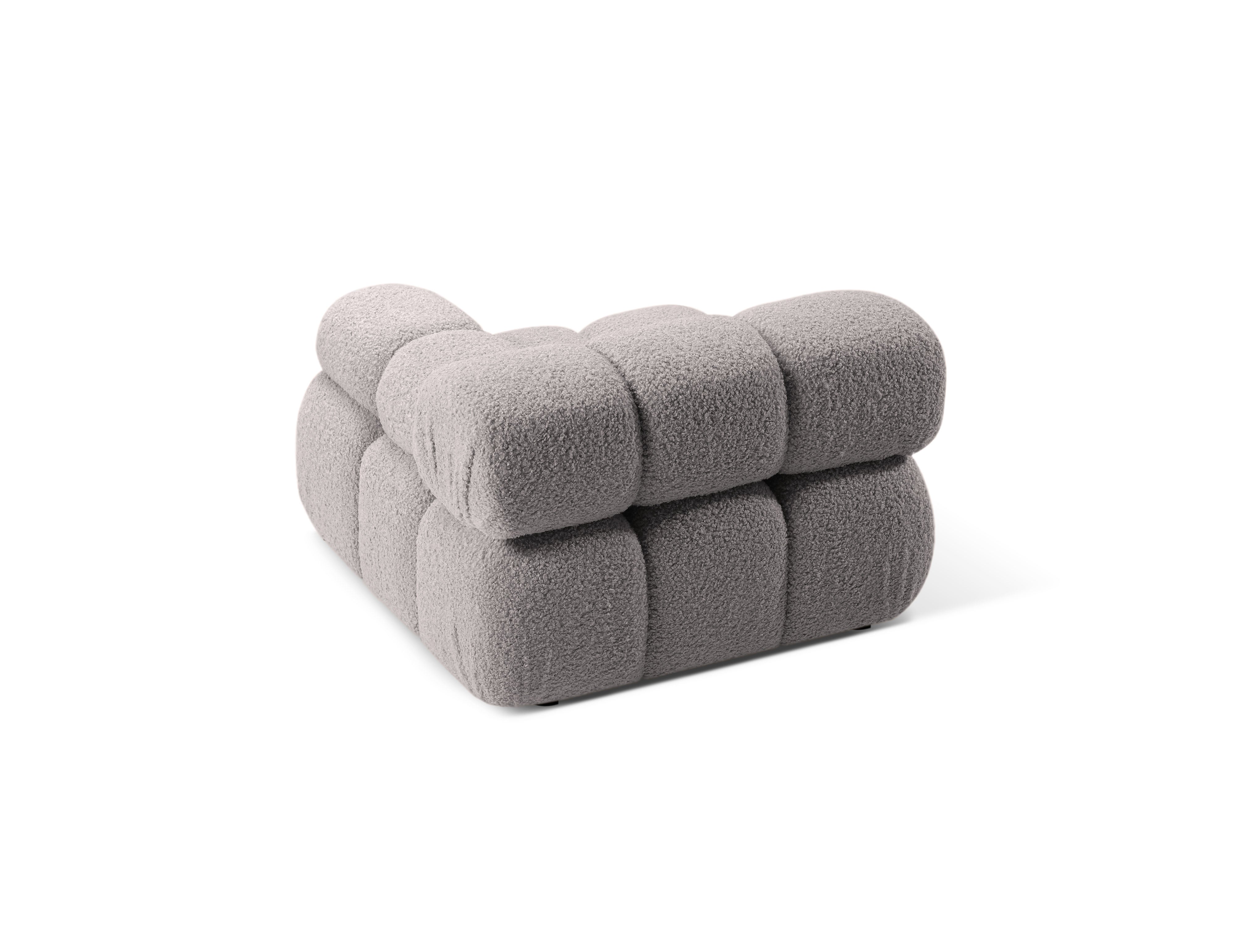 Modulares Sofa BELLIS - rechter Modul in grauem Boucle