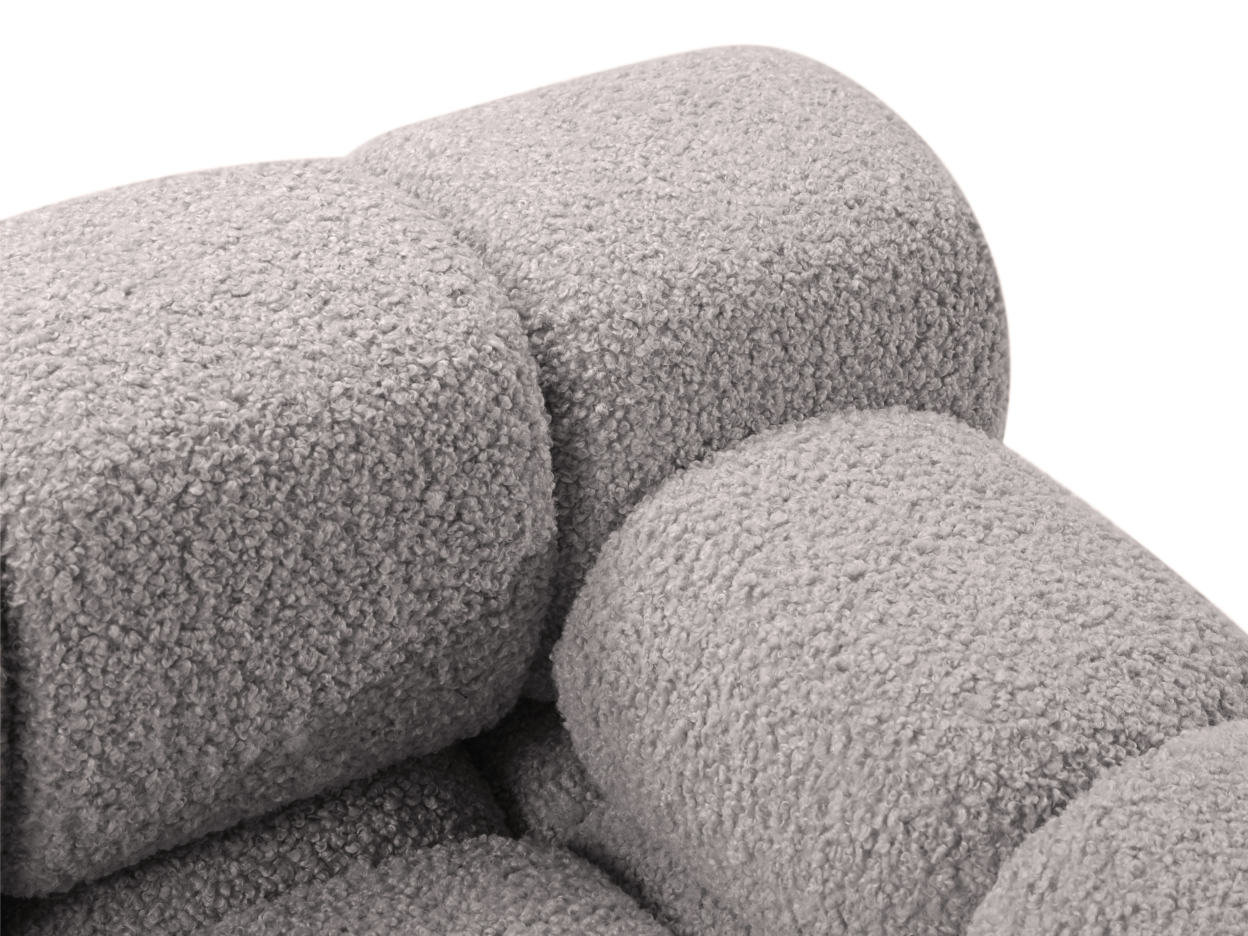 Modulares Sofa BELLIS - rechter Modul in grauem Boucle