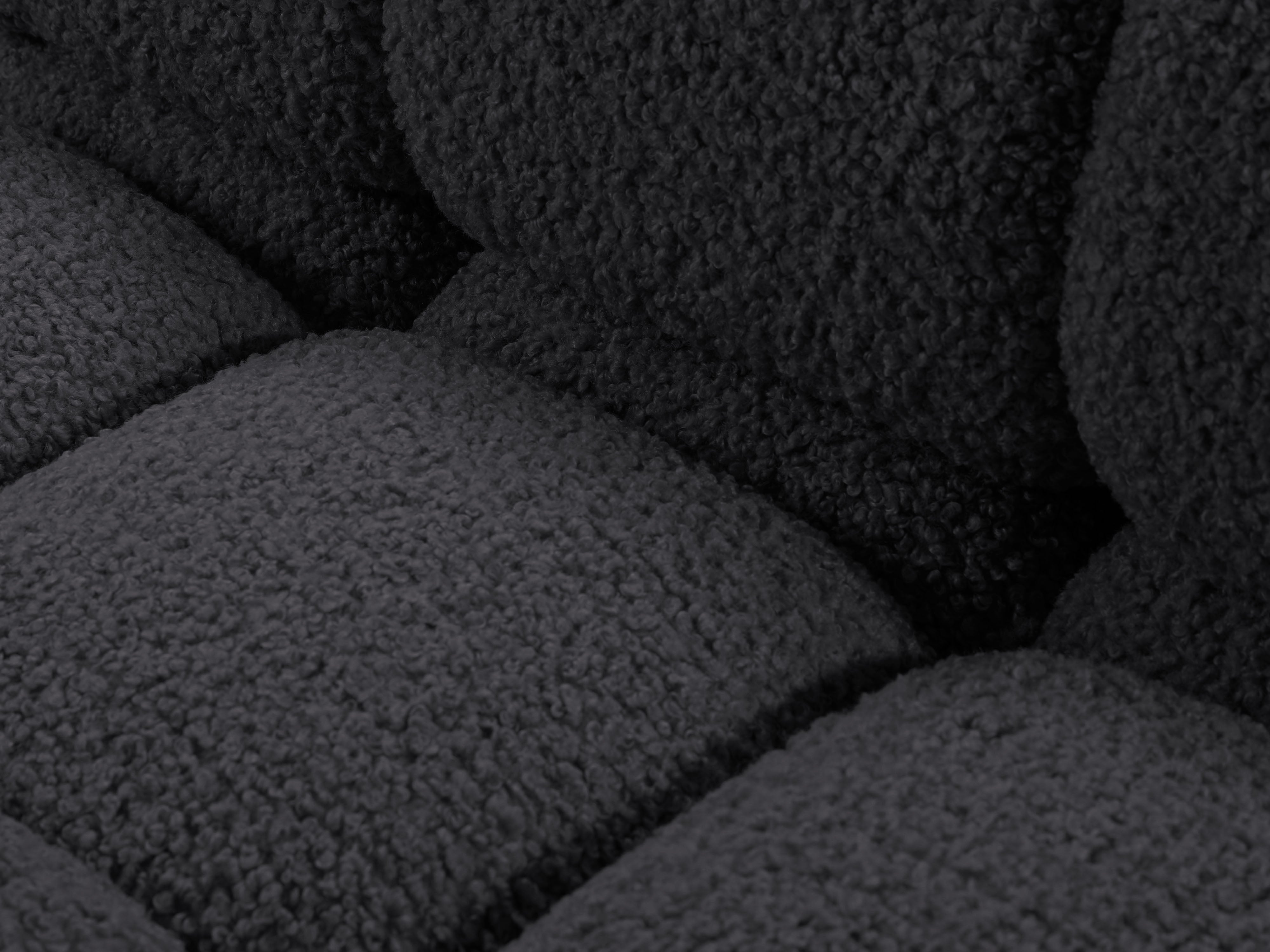 Modulares Sofa BELLIS - rechter Modul in grafitfarbenem Boucle