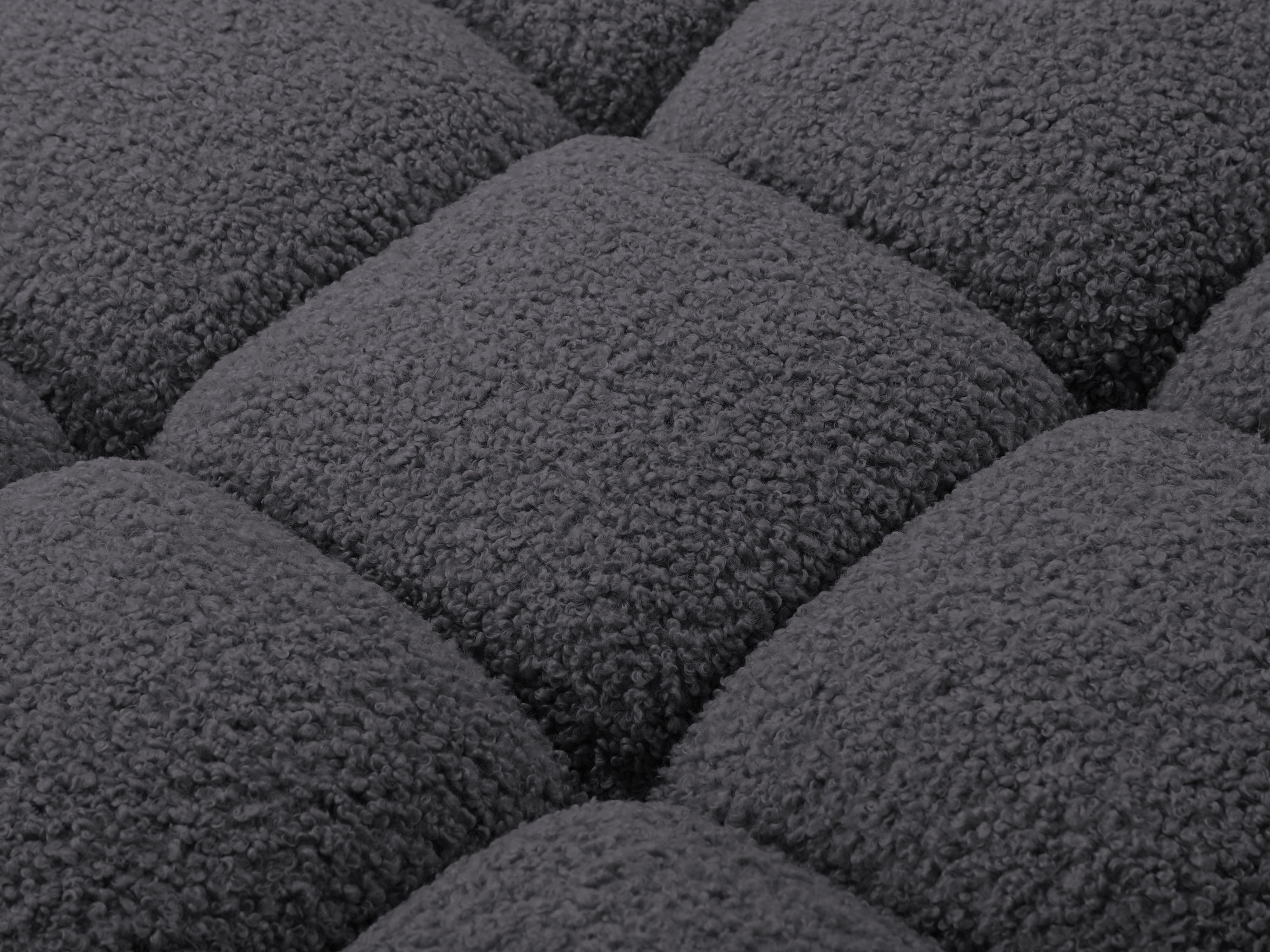 Modulares Sofa BELLIS - rechter Modul in grafitfarbenem Boucle