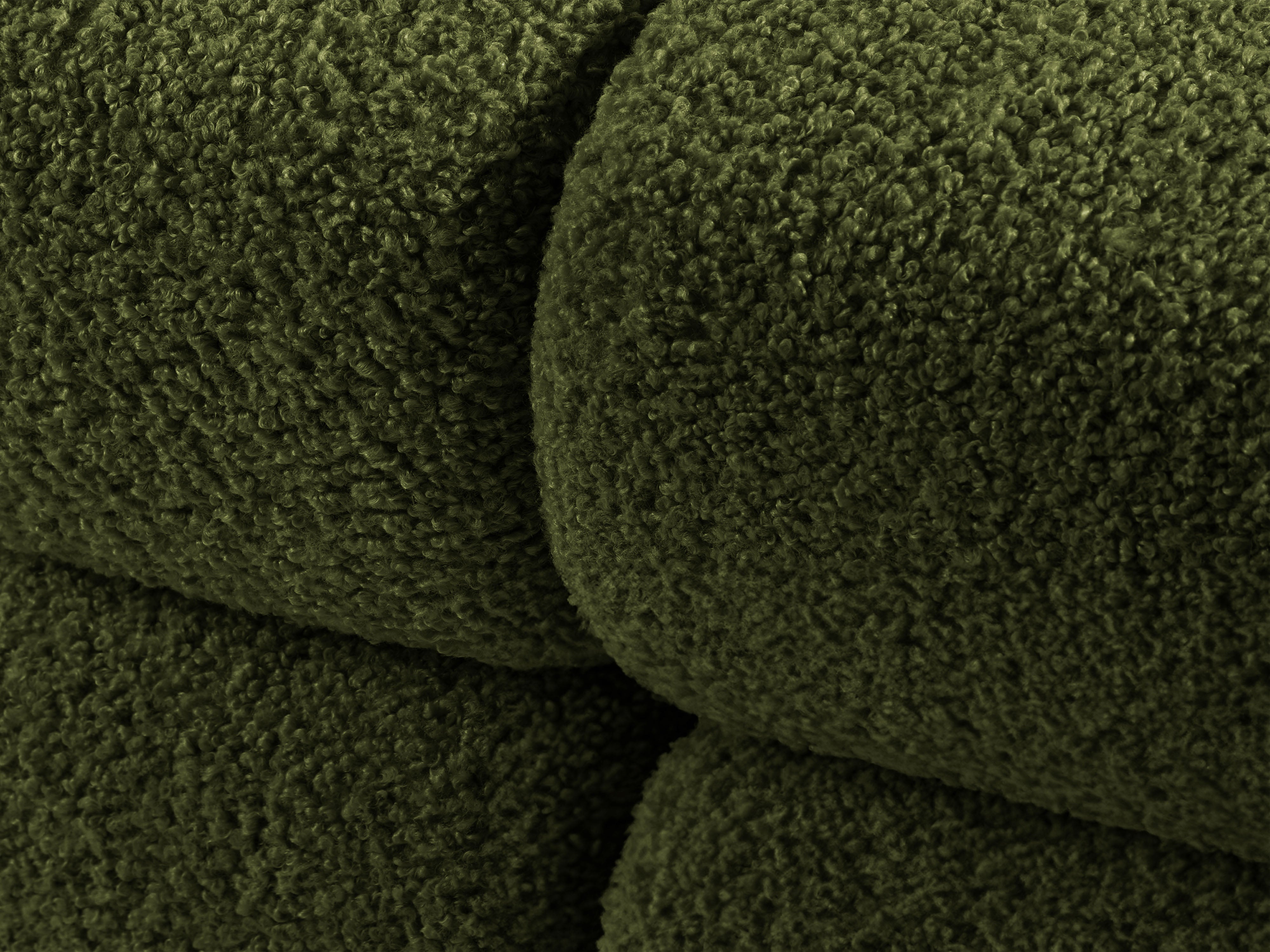 Modulares Sofa BELLIS - rechter Modulkörper in grünem Boucle