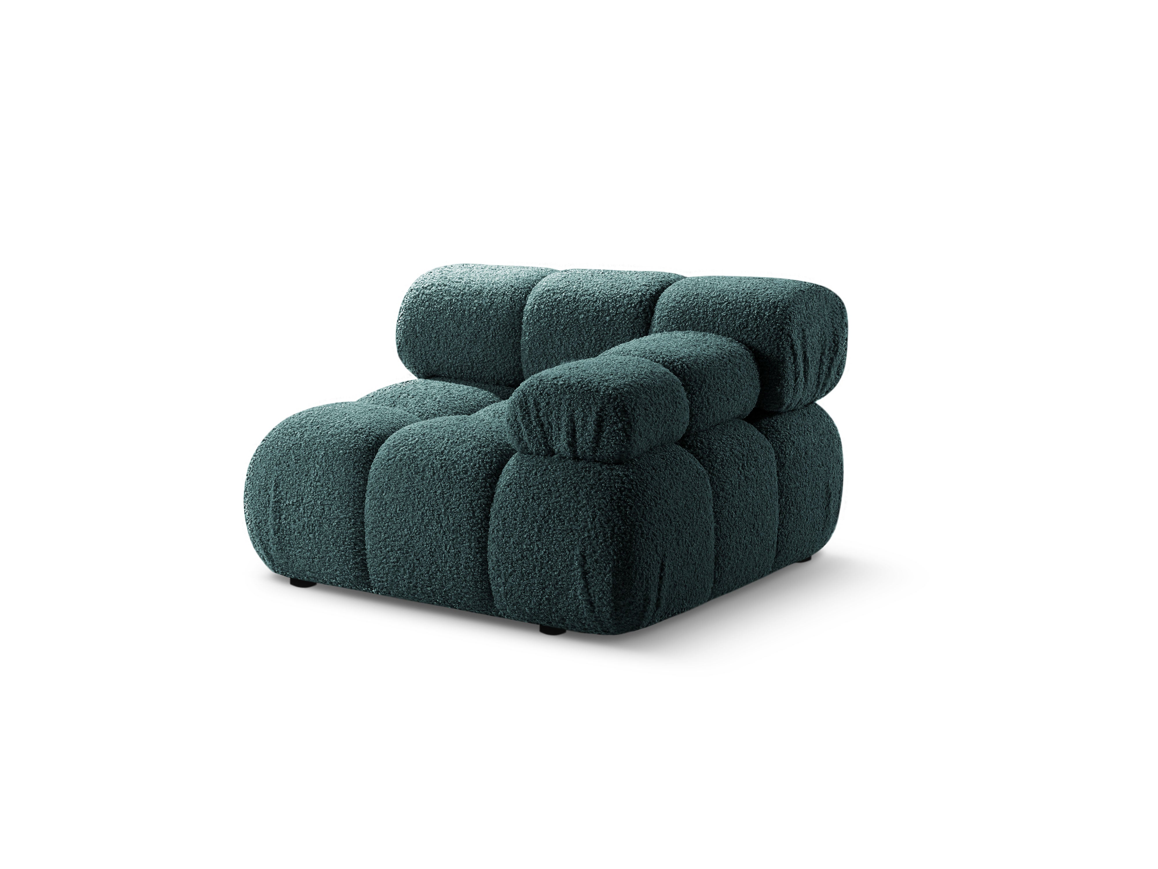 Modulares Sofa BELLIS - tiefes rechteckiges Modul in Petrol Boucle