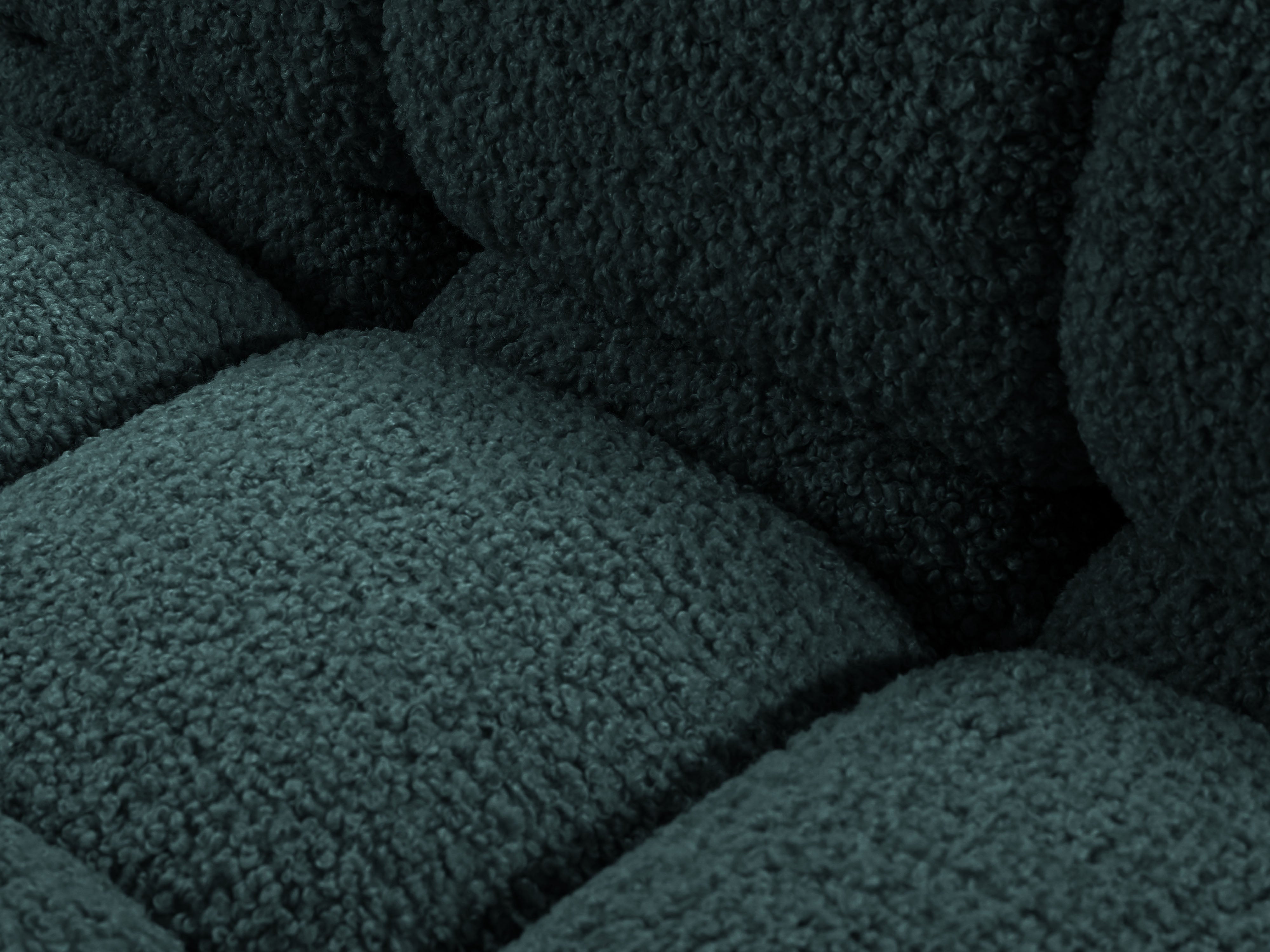 Modulares Sofa BELLIS - tiefes rechteckiges Modul in Petrol Boucle