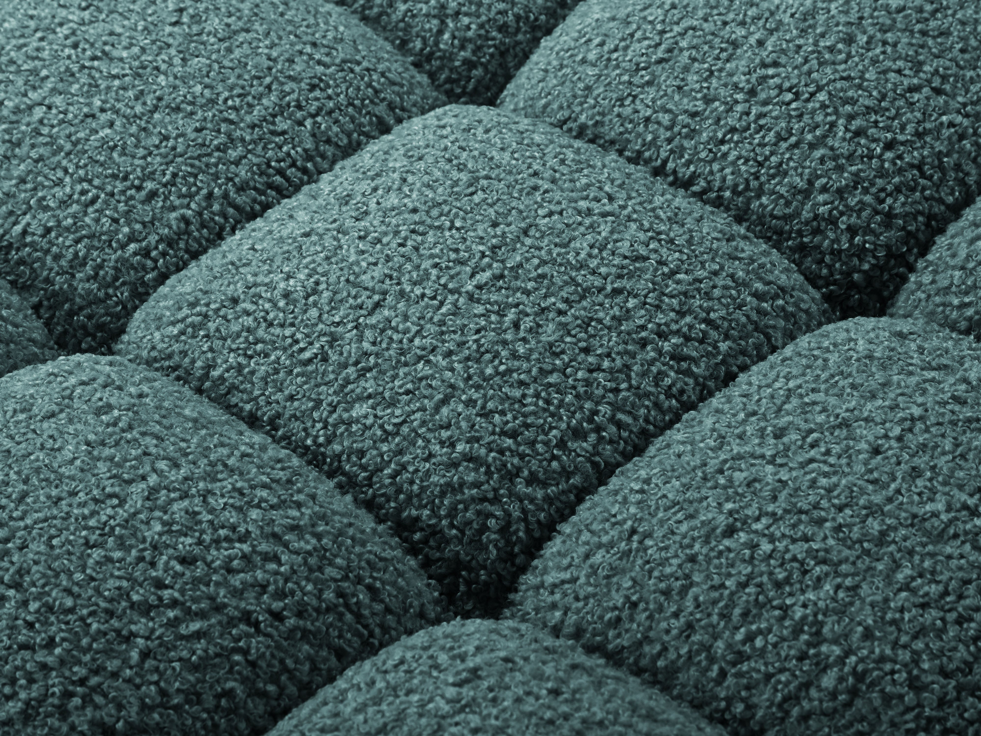 Modulares Sofa BELLIS - tiefes rechteckiges Modul in Petrol Boucle