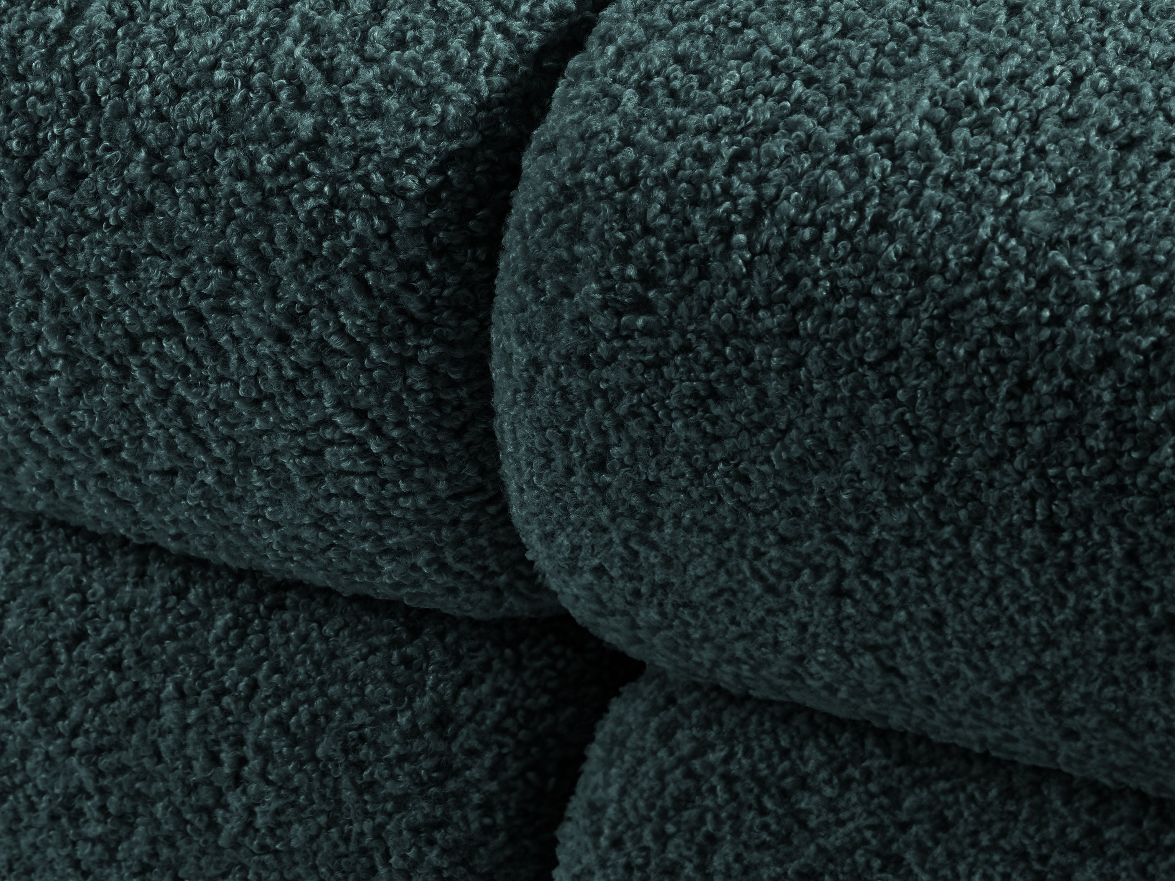 Modulares Sofa BELLIS - tiefes rechteckiges Modul in Petrol Boucle