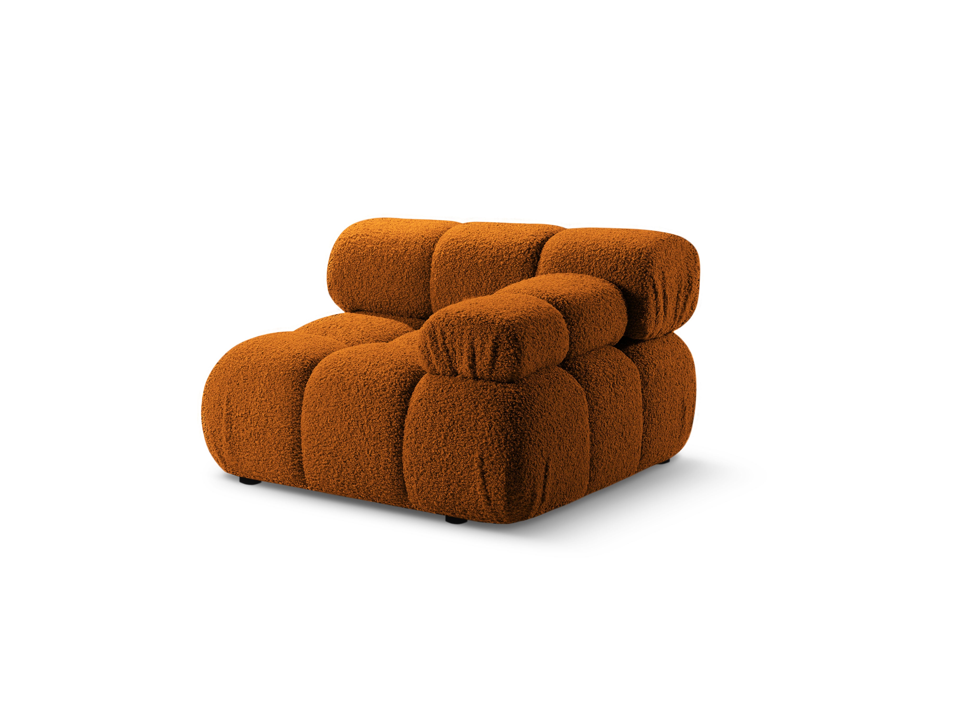 Modulares Sofa BELLIS - rechter Modul in ziegelrotem Boucle