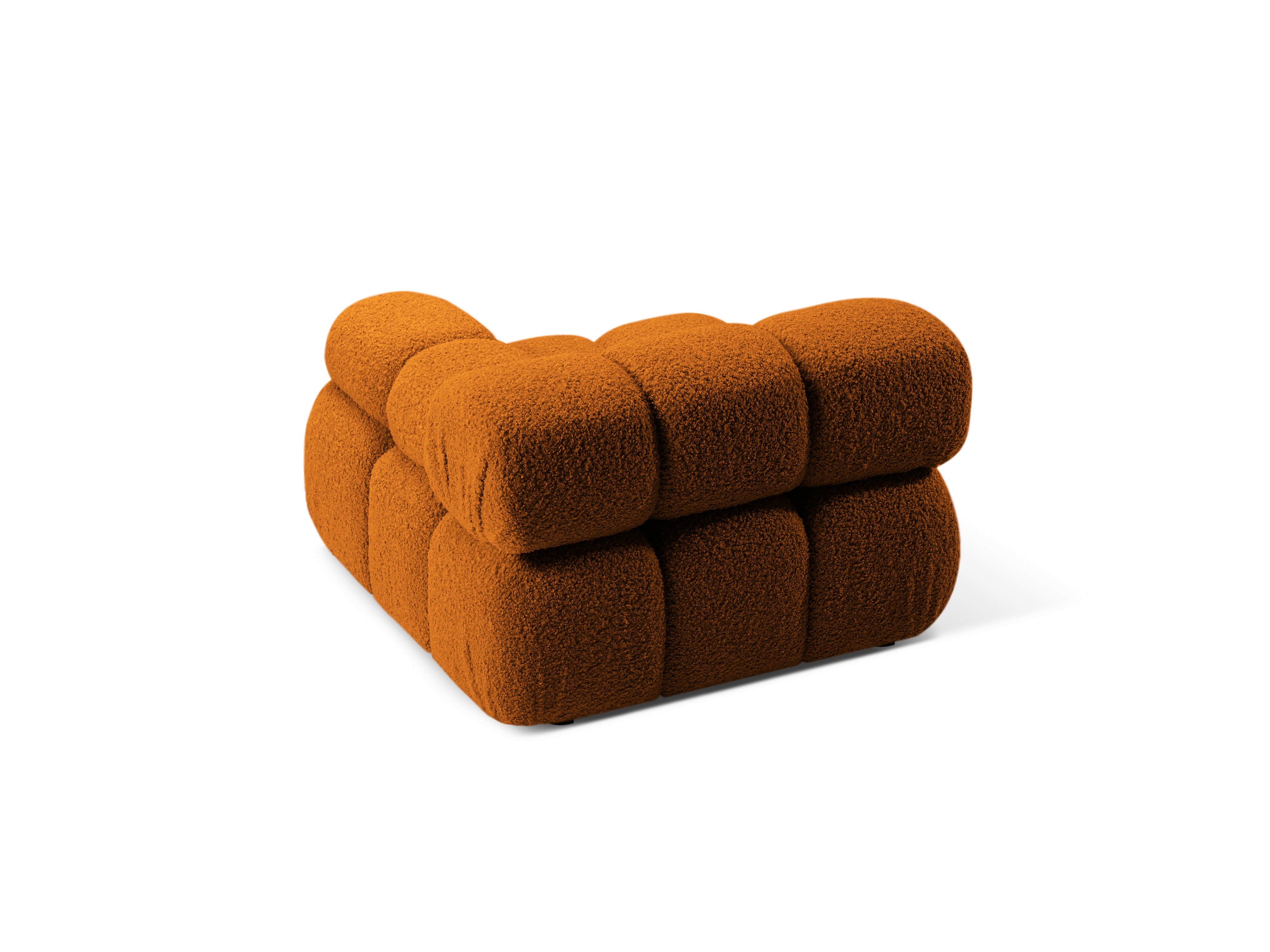 Modulares Sofa BELLIS - rechter Modul in ziegelrotem Boucle