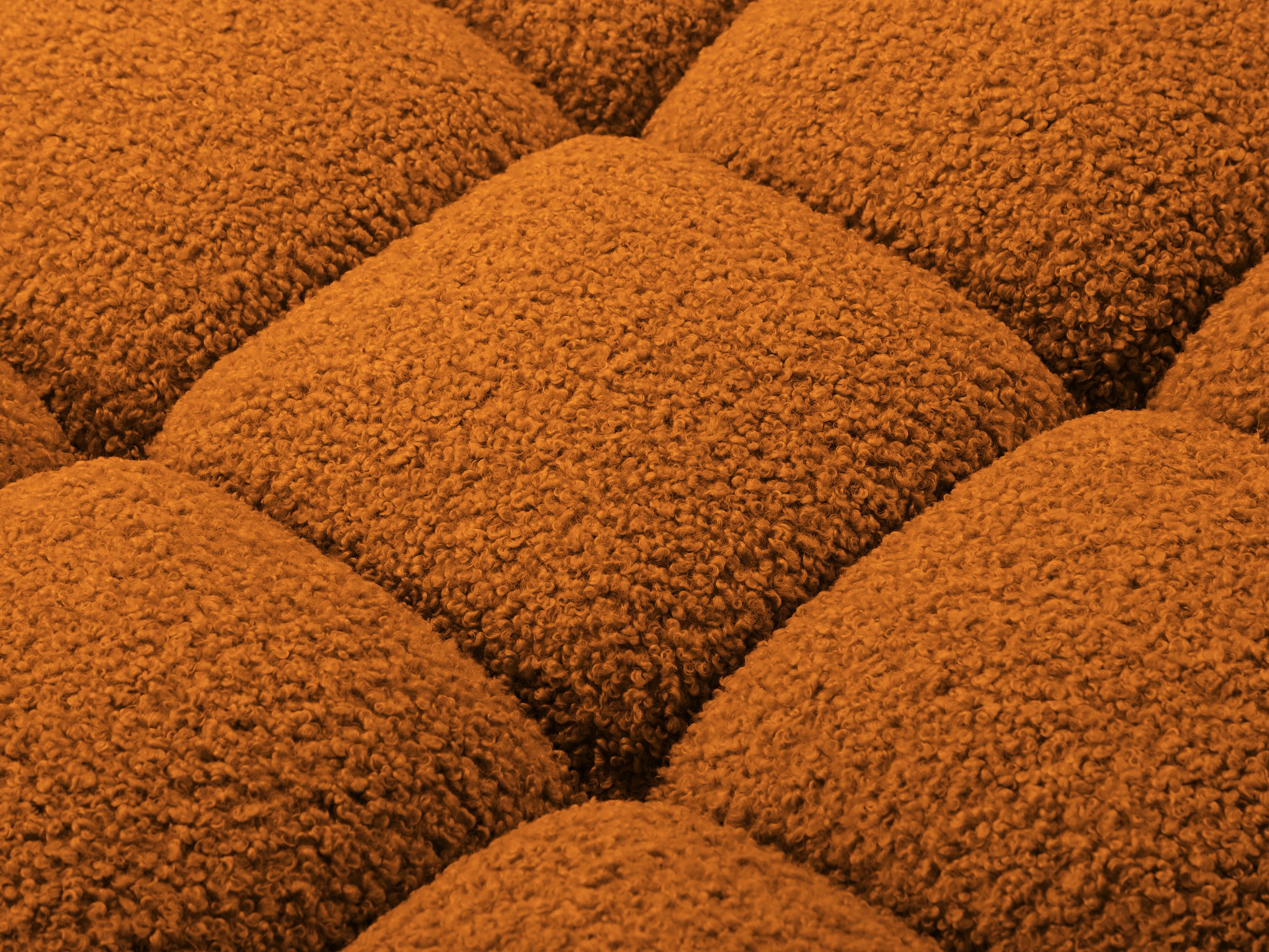 Modulares Sofa BELLIS - rechter Modul in ziegelrotem Boucle