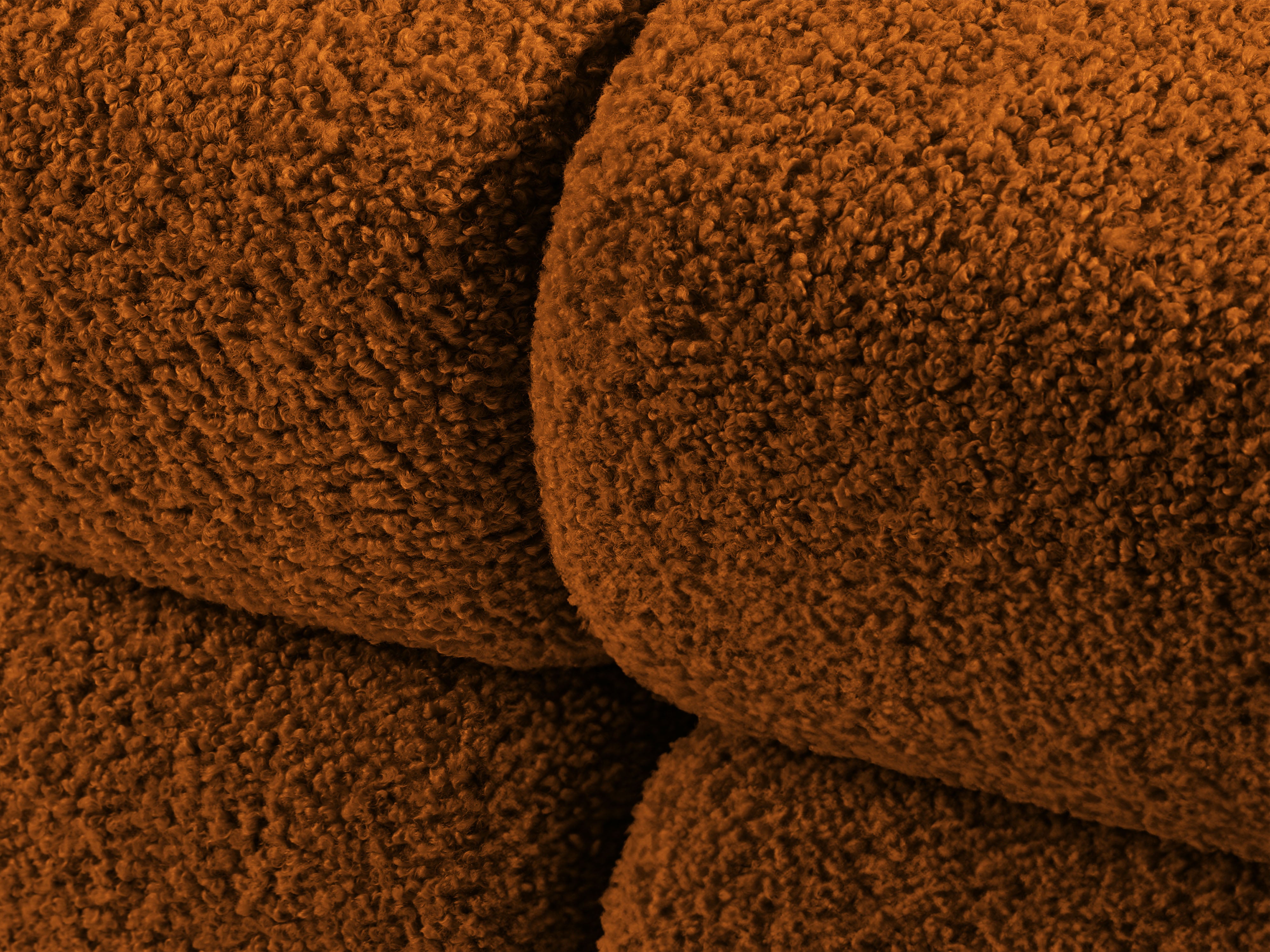 Modulares Sofa BELLIS - rechter Modul in ziegelrotem Boucle