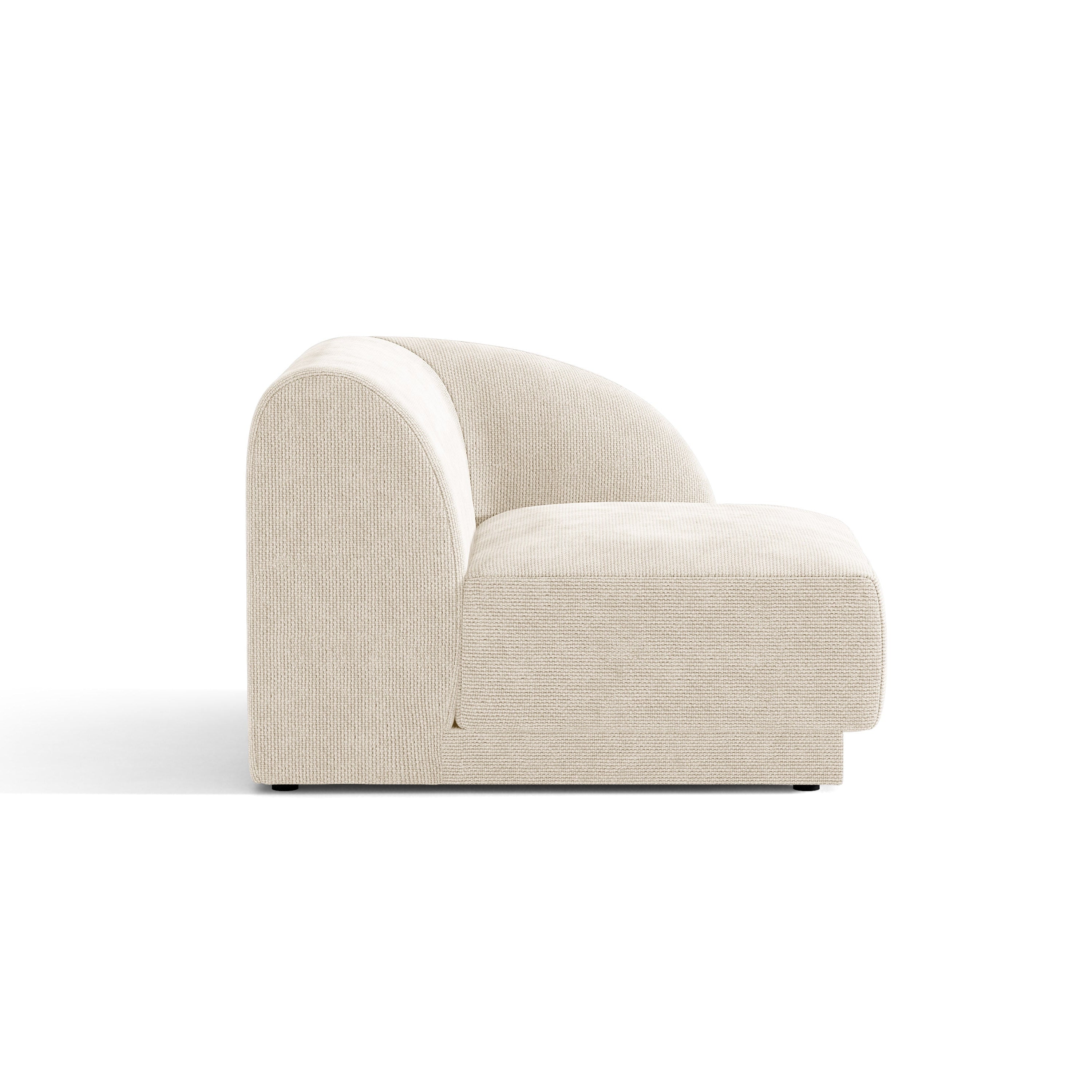 Modulares Sofa - rechter Modul MILEY Elfenbein Chenille