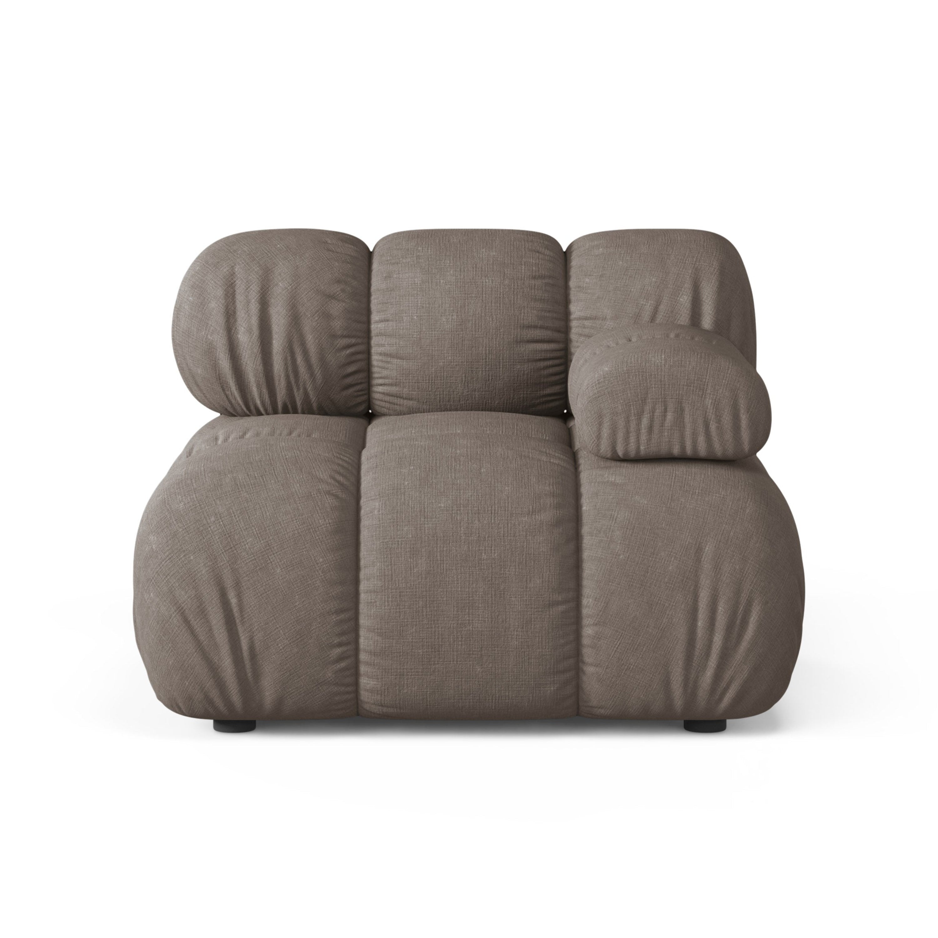 Modulares Sofa BELLIS - rechtes Modul in dunklem Cappuccino