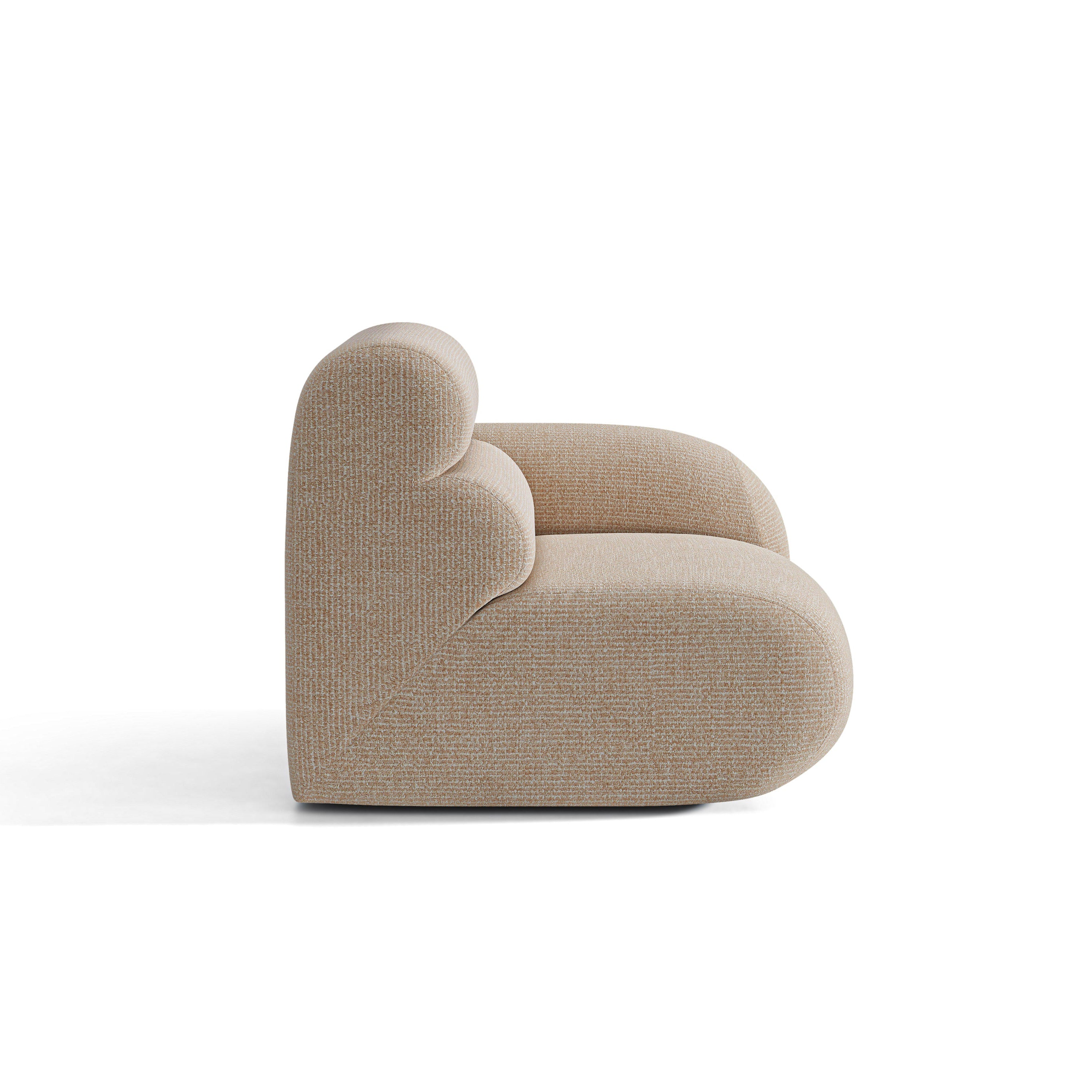 Modulares Sofa NEO - rechtes Element in sandfarbenem Melange