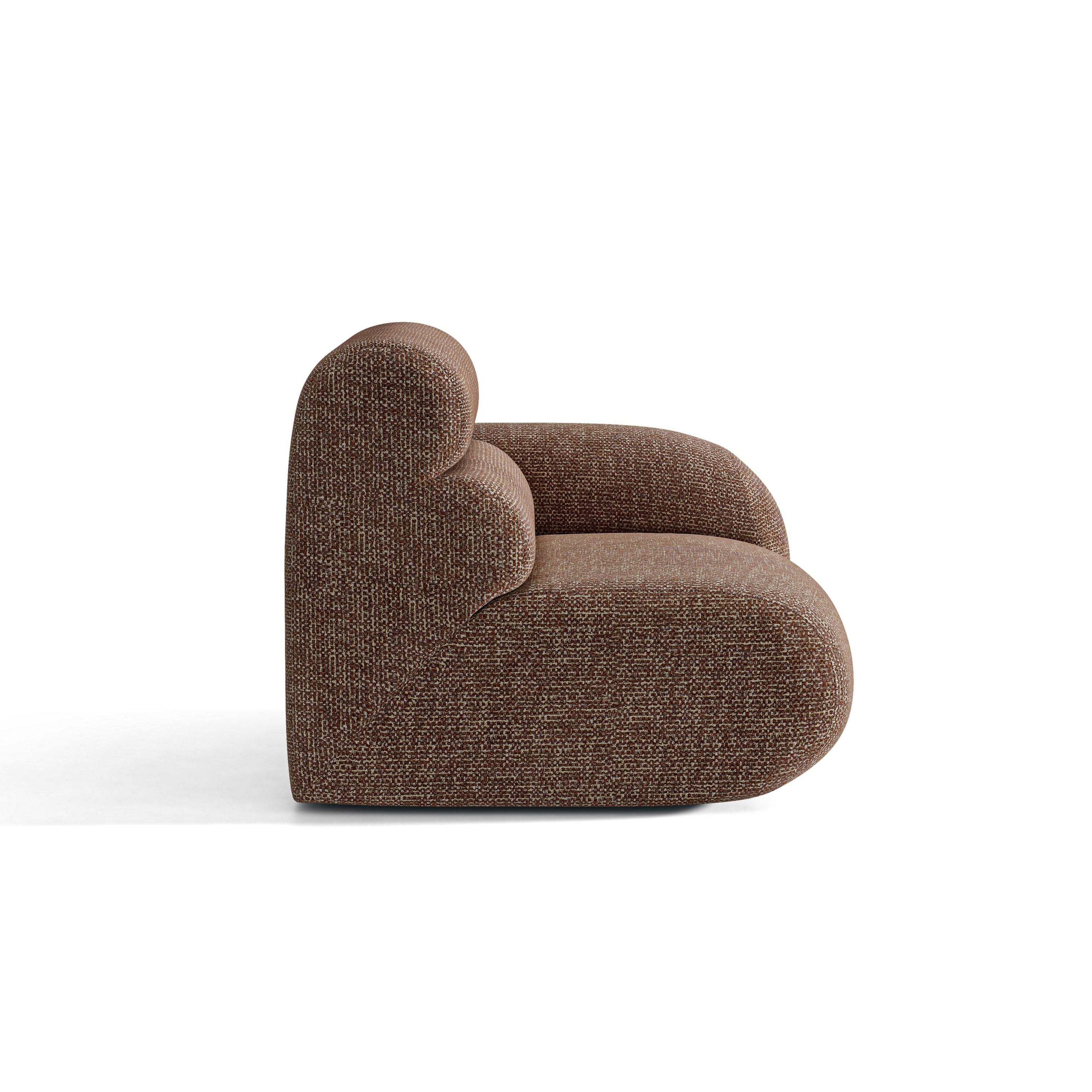 Modulares Sofa NEO - rechtes Modul in braunem Melange