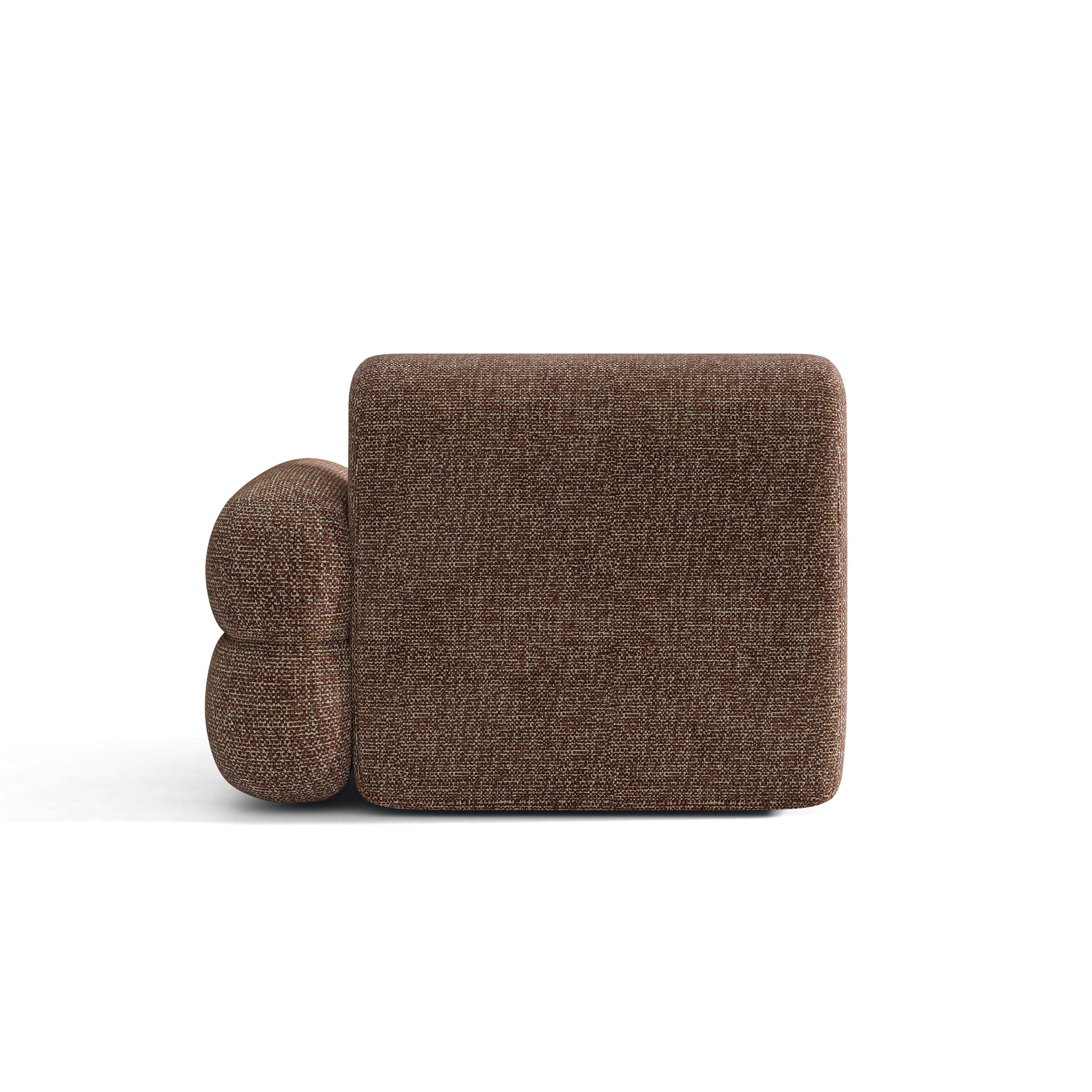 Modulares Sofa NEO - rechtes Modul in braunem Melange