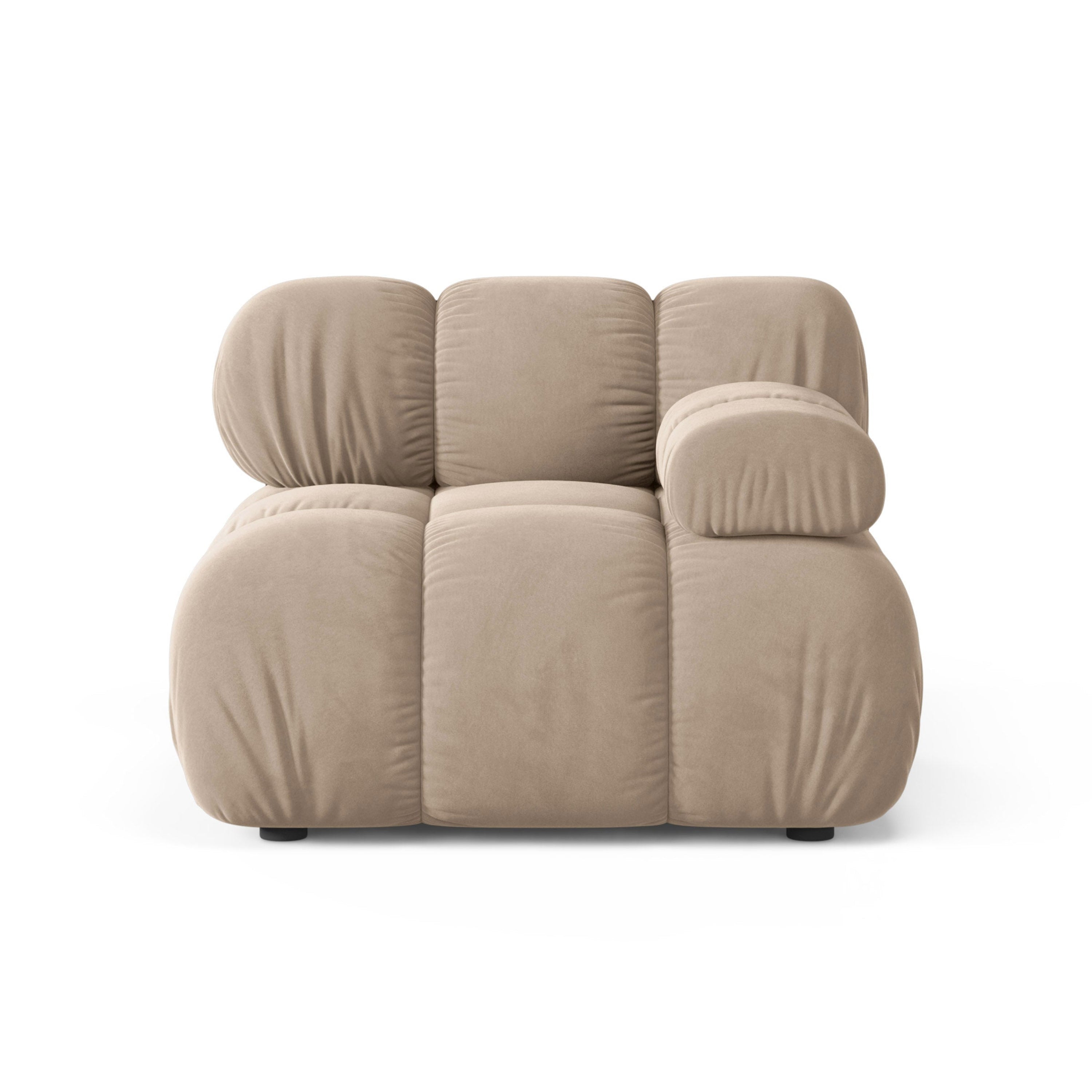 Modulares Sofa BELLIS - rechtes Modul in beigem Velours