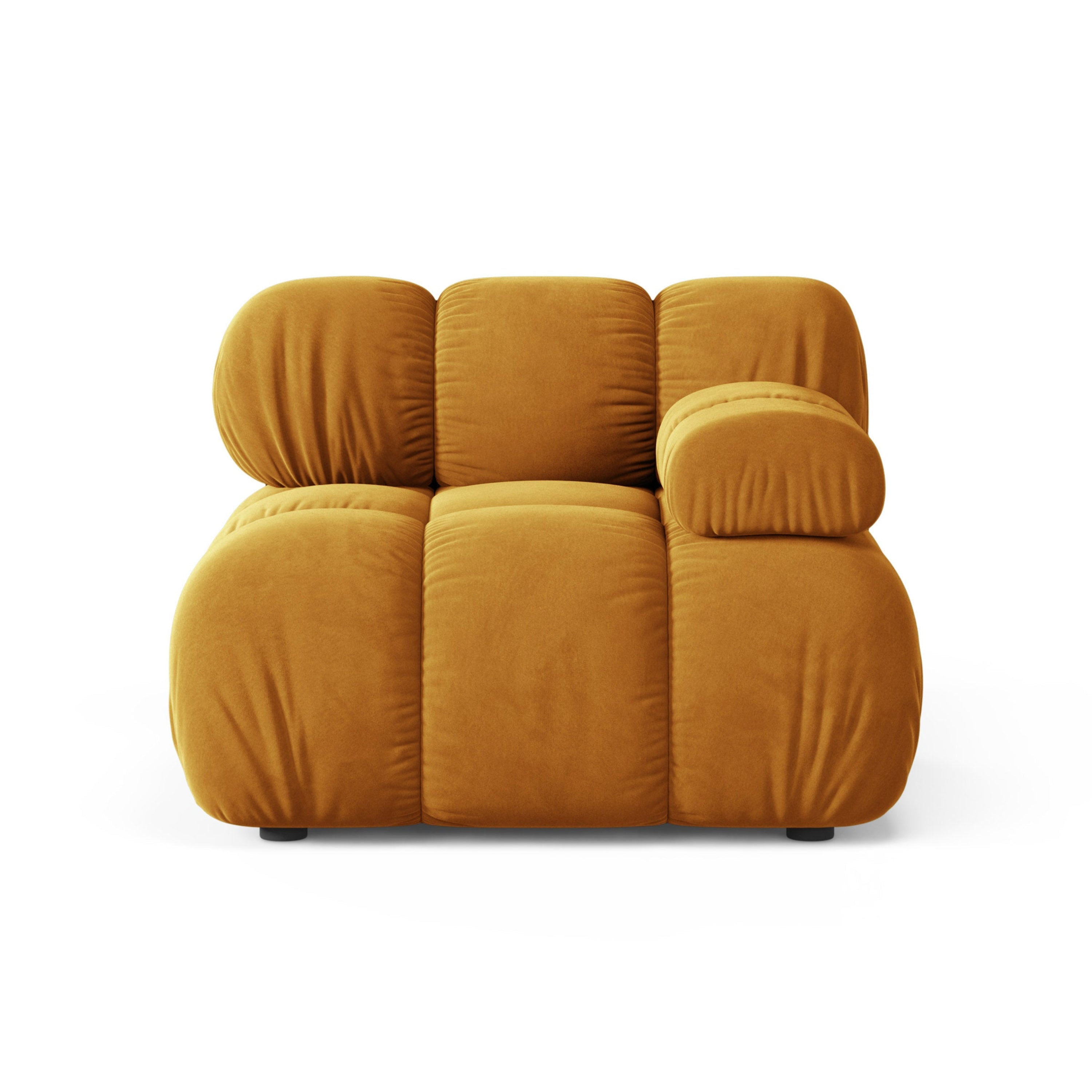 Modulares Sofa BELLIS - rechter Modulkörper aus senfgelbem Samt