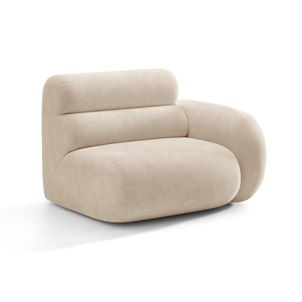 Modulares Sofa NEO - rechter Modul in hellbeigem Chenille