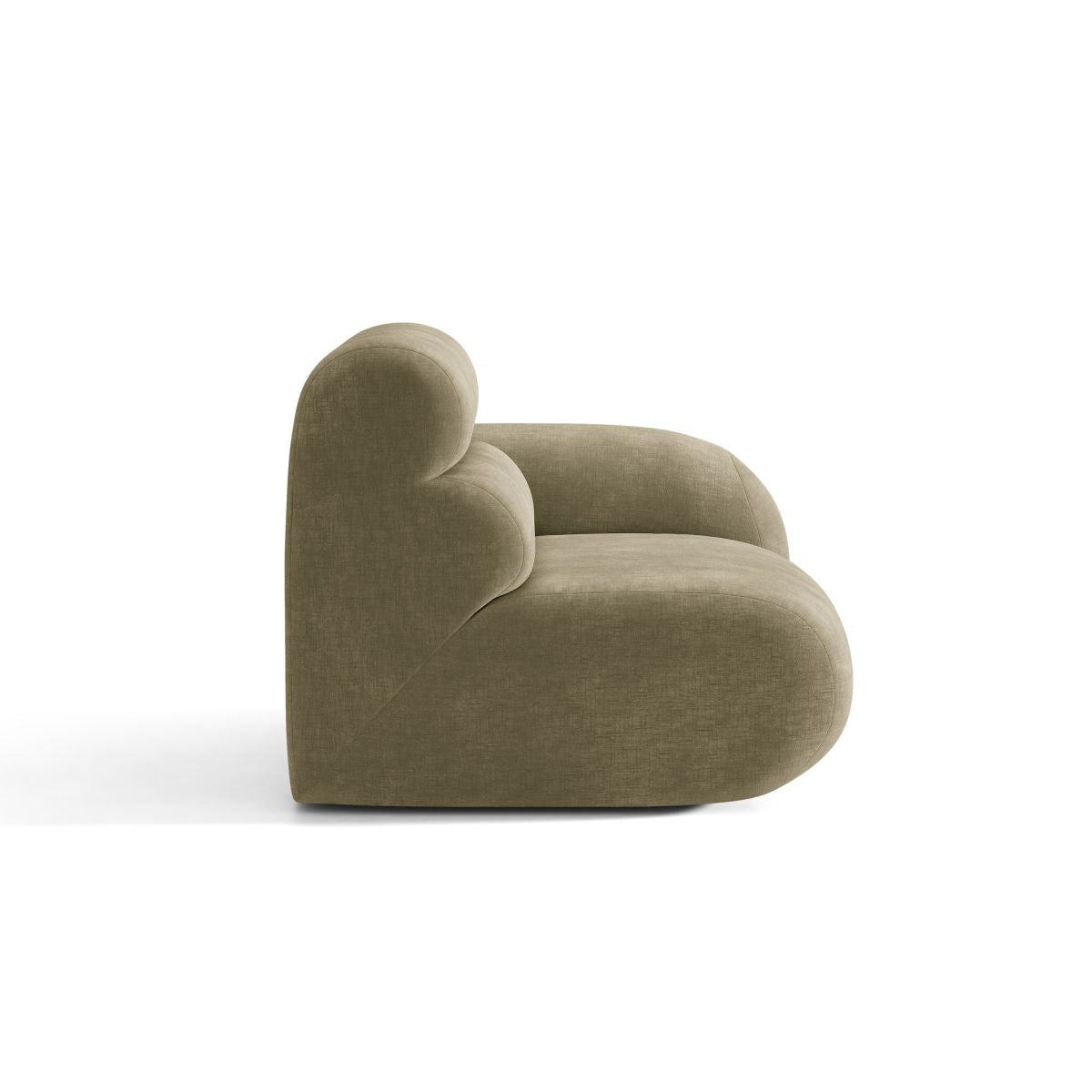 Modulares Sofa NEO - rechtes Modul in olivgrünem Chenille