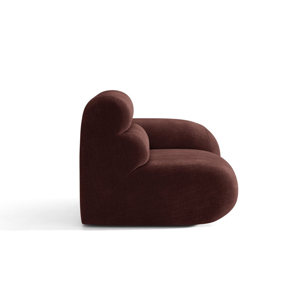 Modulares Sofa NEO - rechtes Modul in kirschrotem Chenille
