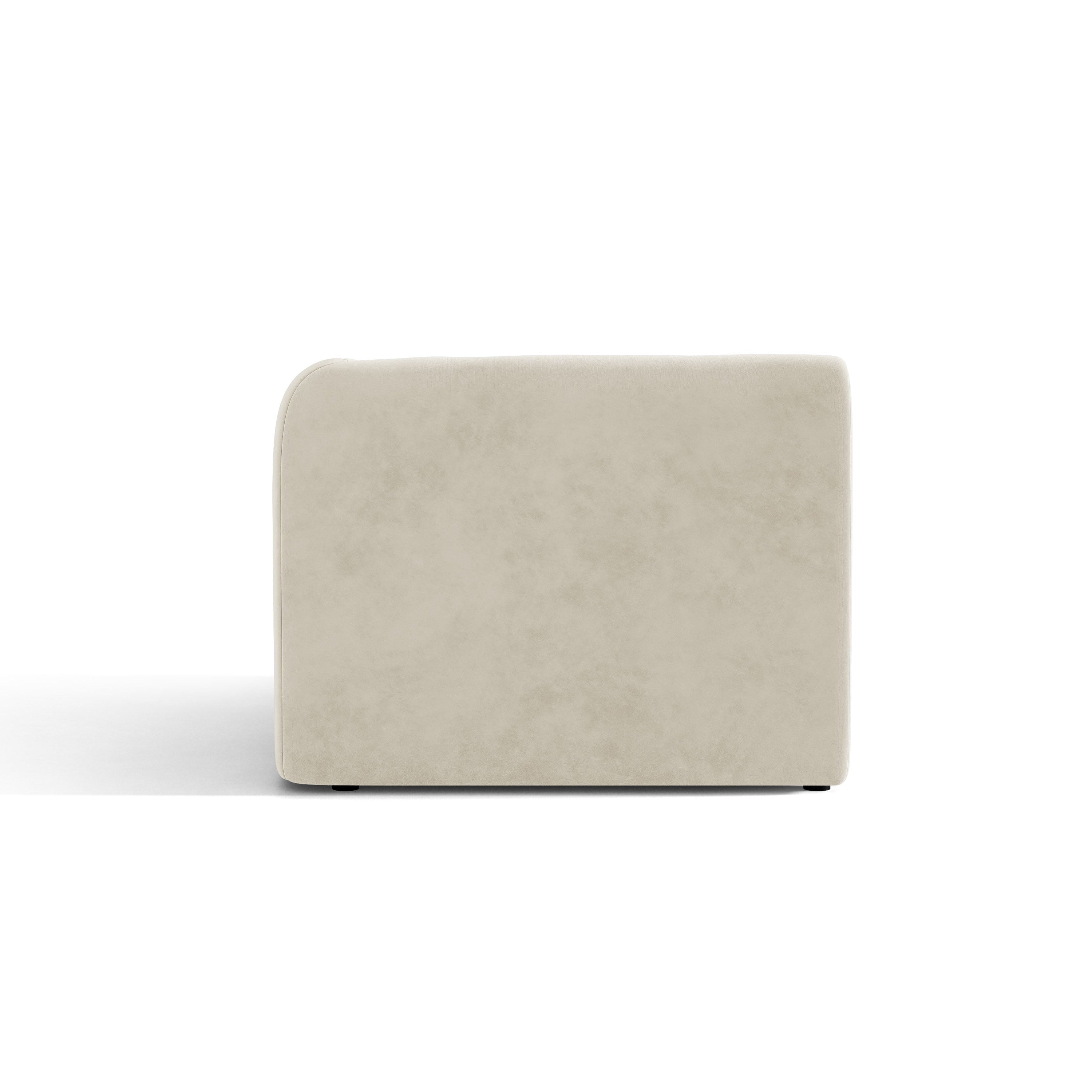 Samt-Modulsessel MILEY - rechte Modul in hellbeige