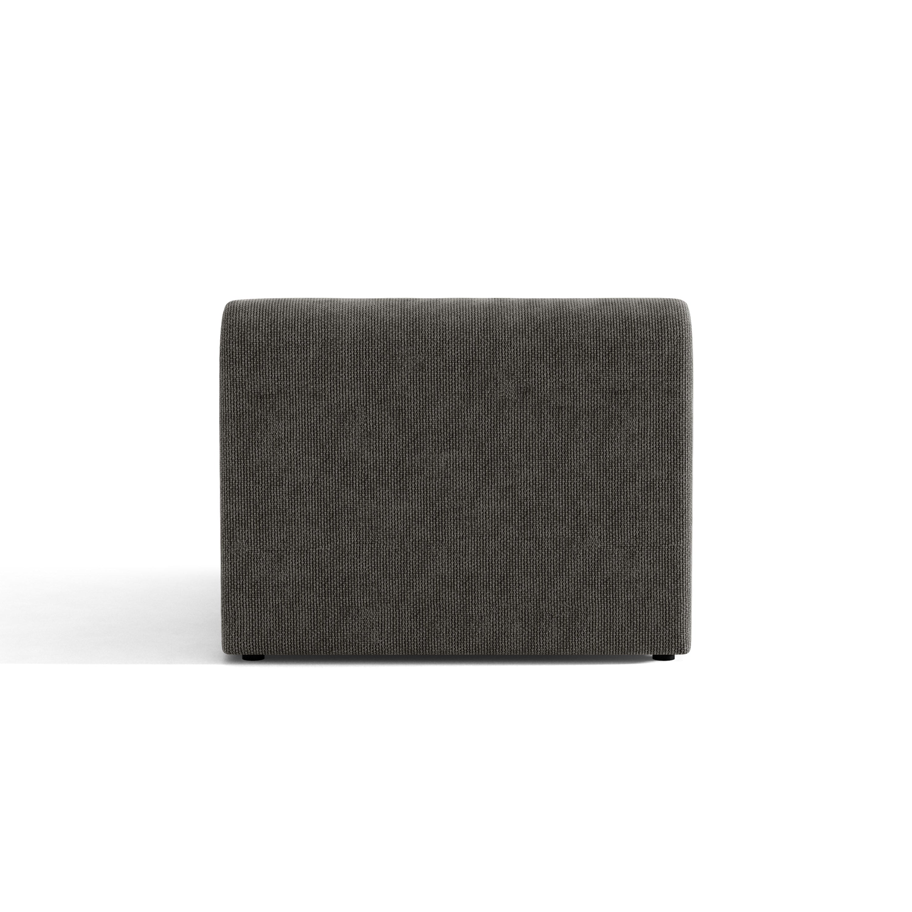 Sessel / Modul MILEY graues, seidiges Chenille