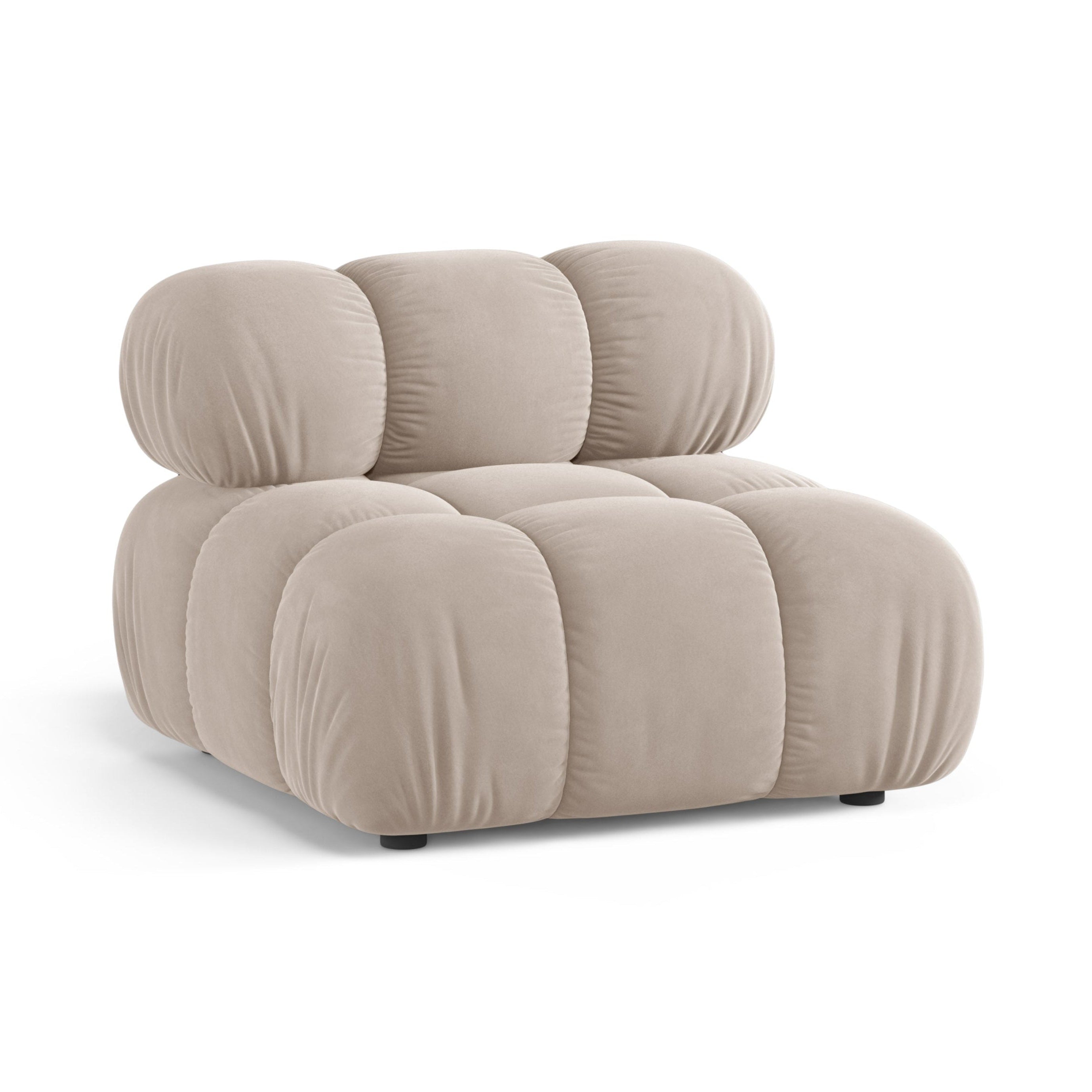 Sessel / Modul BELLIS hellbeige Samt