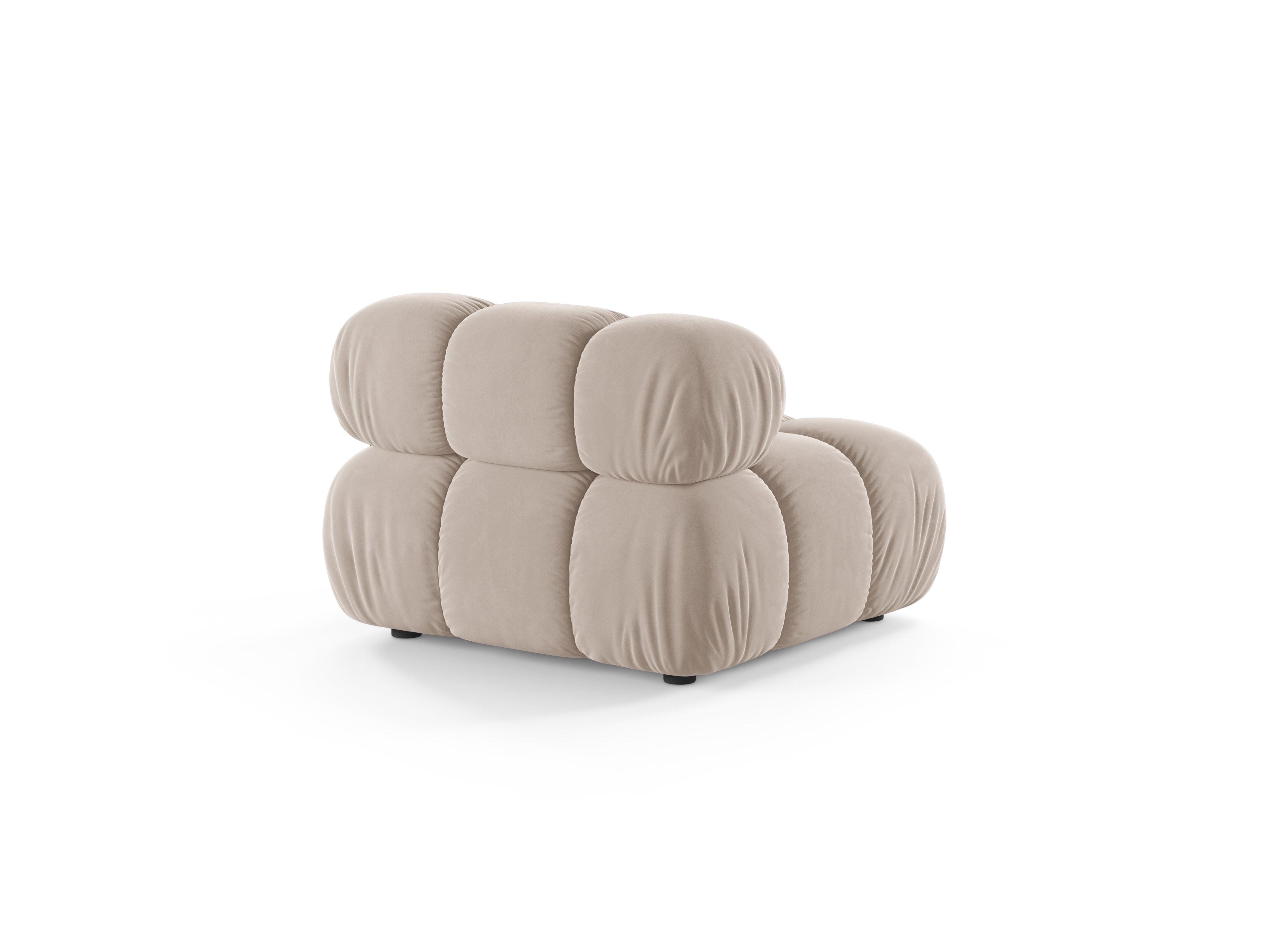 Sessel / Modul BELLIS hellbeige Samt