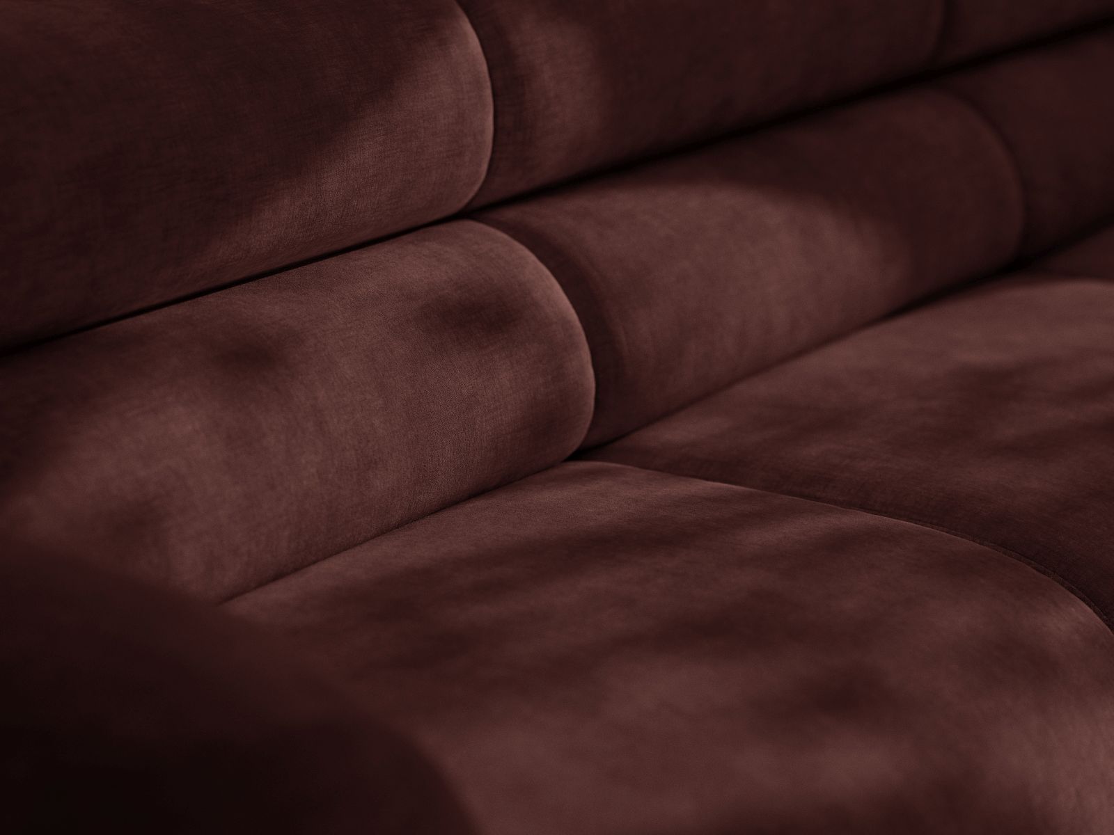 Sessel / Modul NEO in kirschrotem Chenille