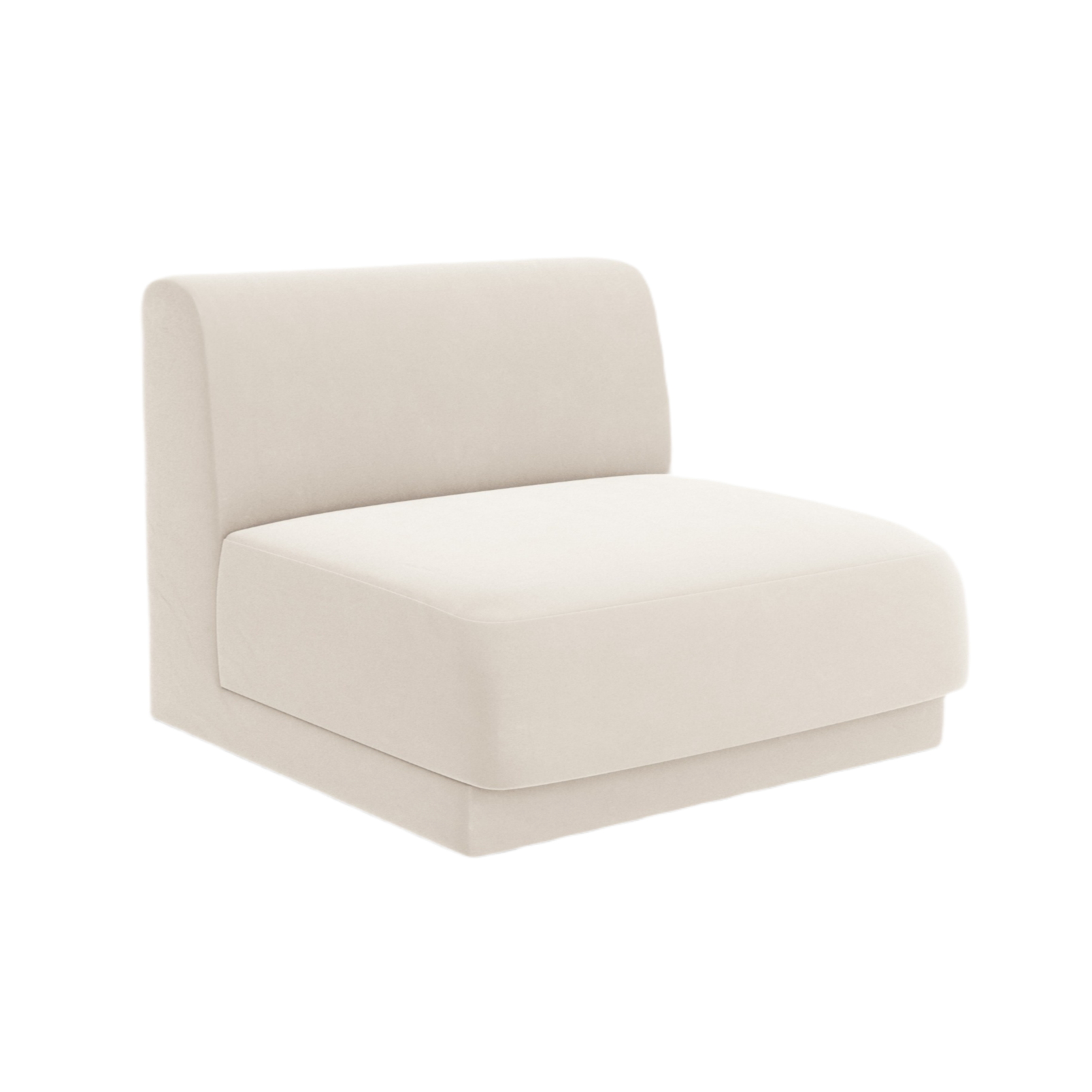Armchair / velvet module MILEY light beige