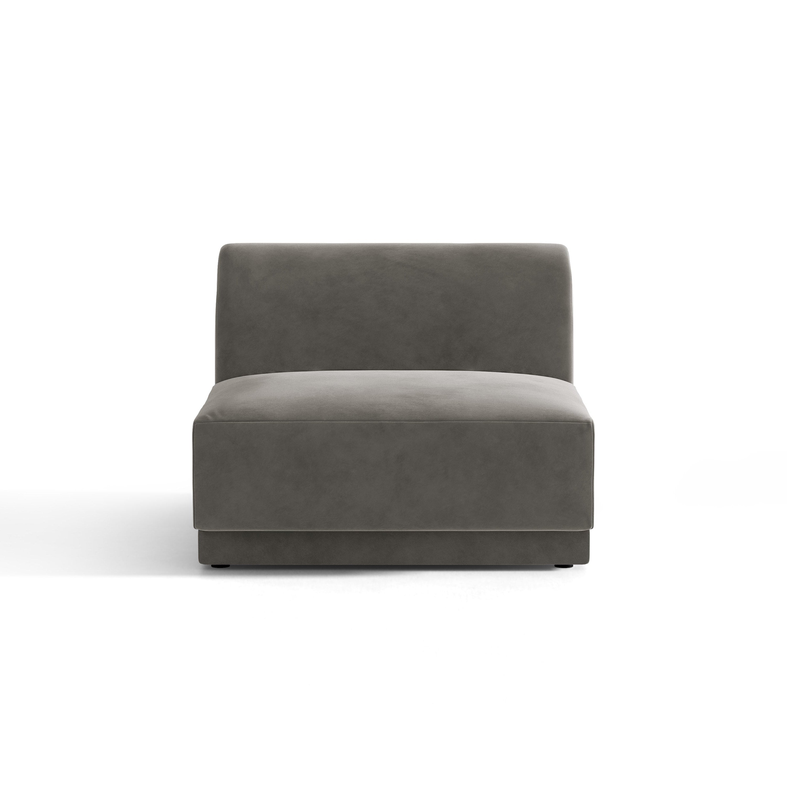 Sessel / Samtmodul MILEY hellgrau