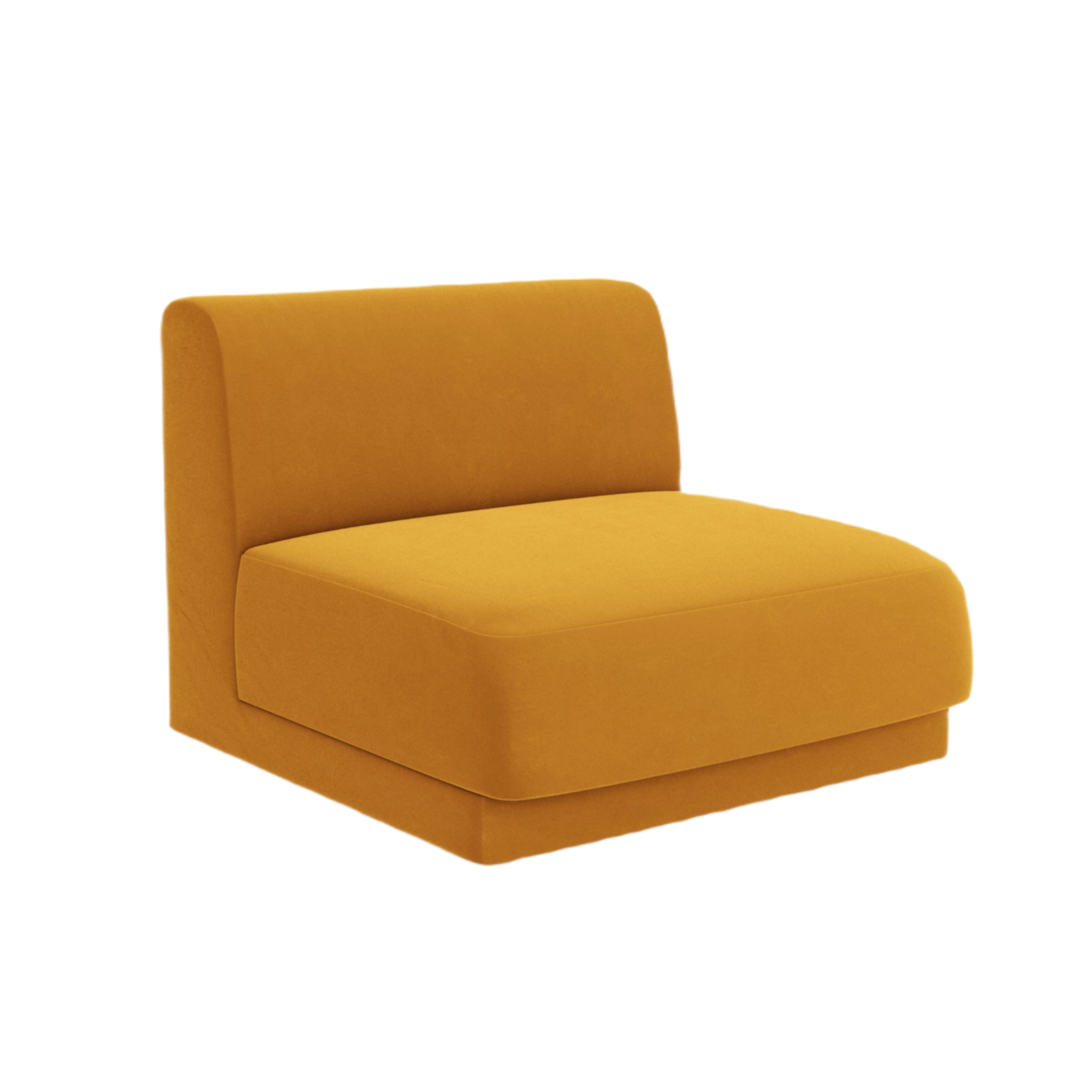 Velvet Armchair Module MILEY Yellow