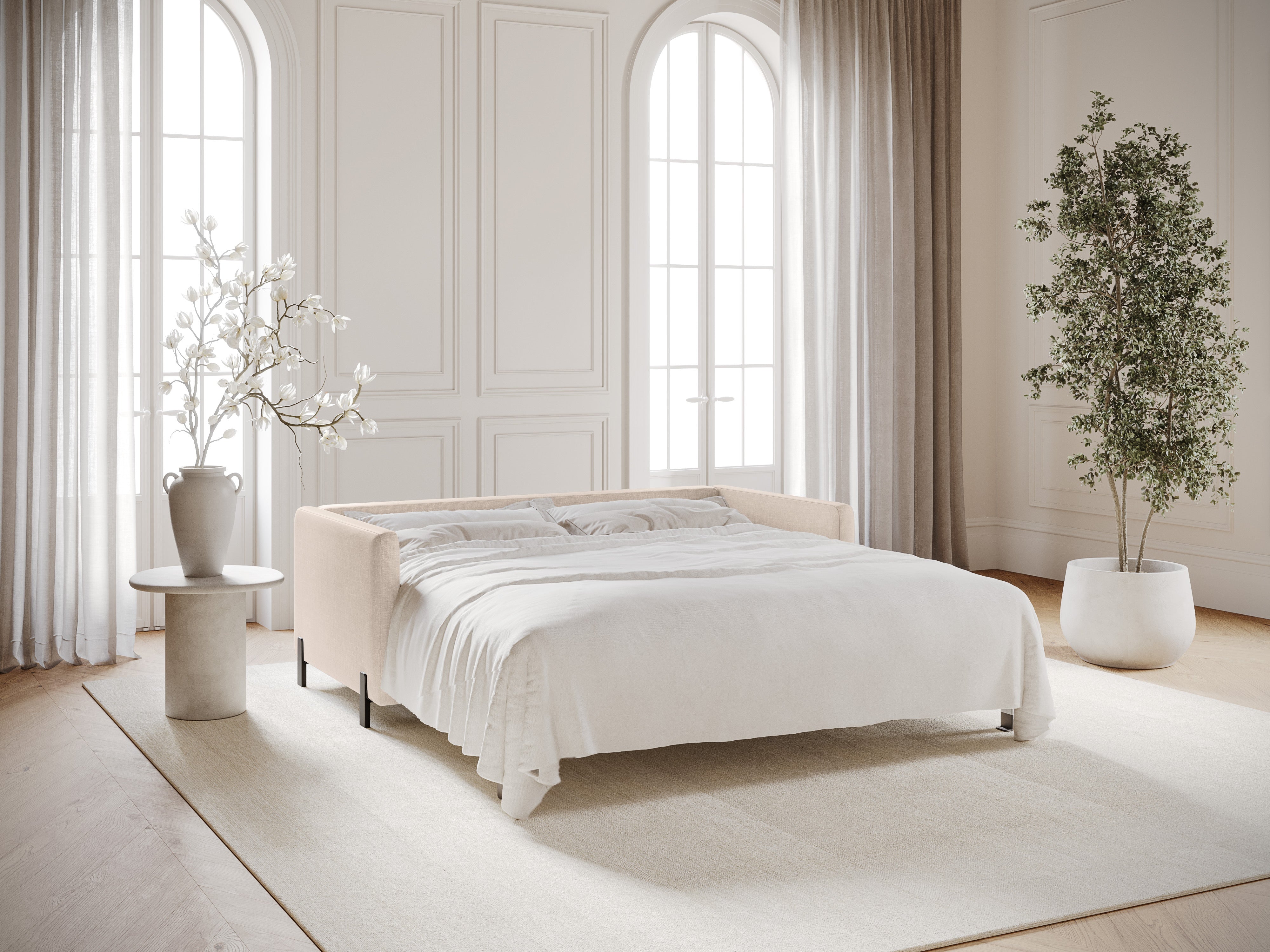 Sofa mit Bettfunktion, "Gloria", 2 Sitze, Beige, 182x102x80
In Europa gemacht