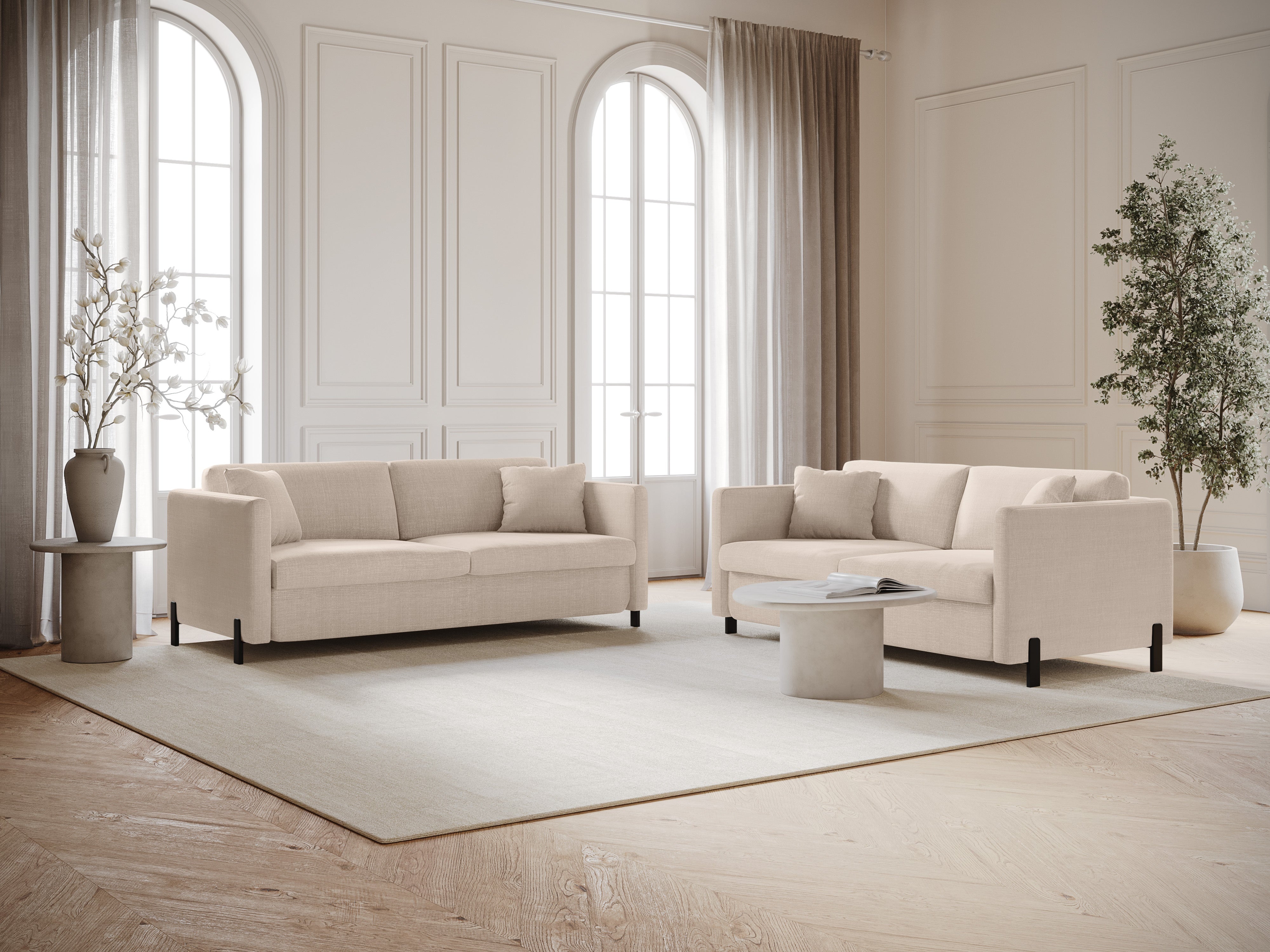 Sofa mit Bettfunktion, "Gloria", 2 Sitze, Beige, 182x102x80
In Europa gemacht