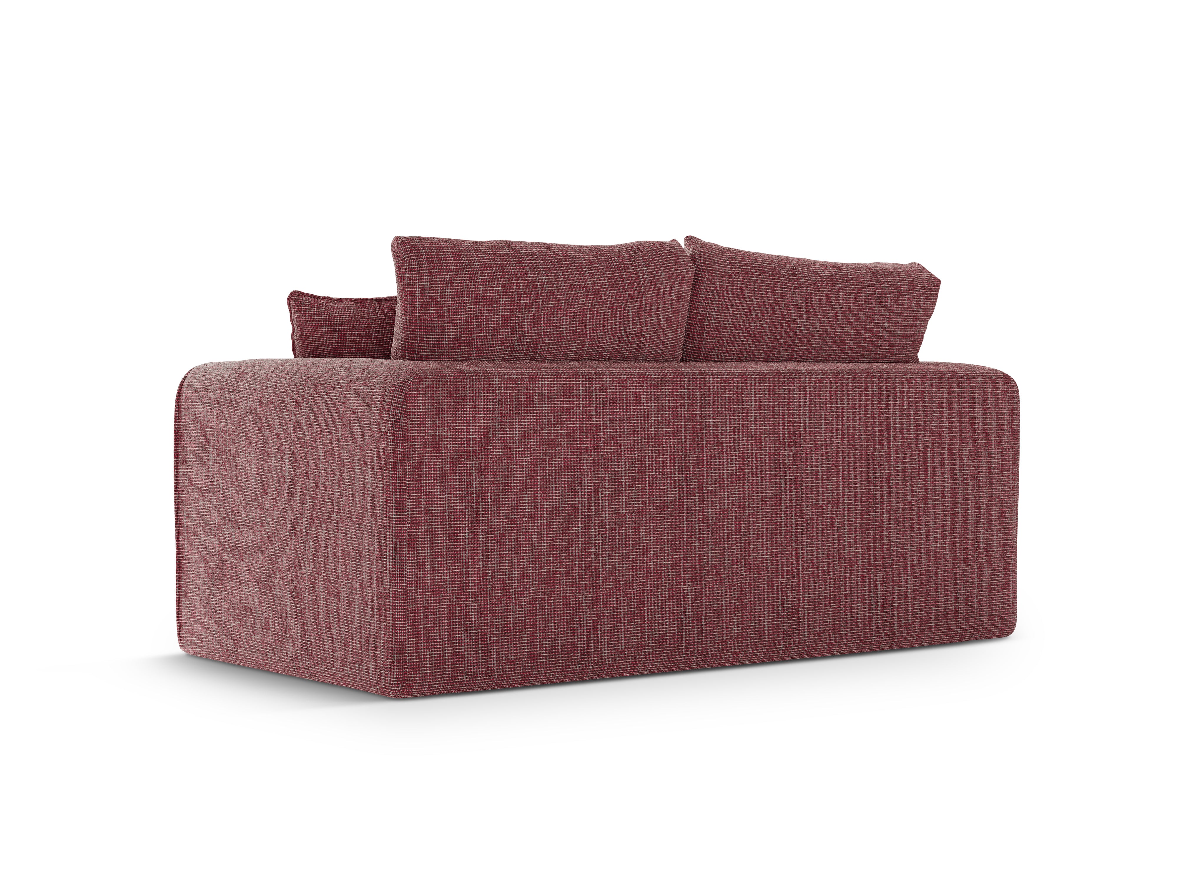 Sofa 2-Sitzer mit Schlaffunktion LIDO rot meliert
