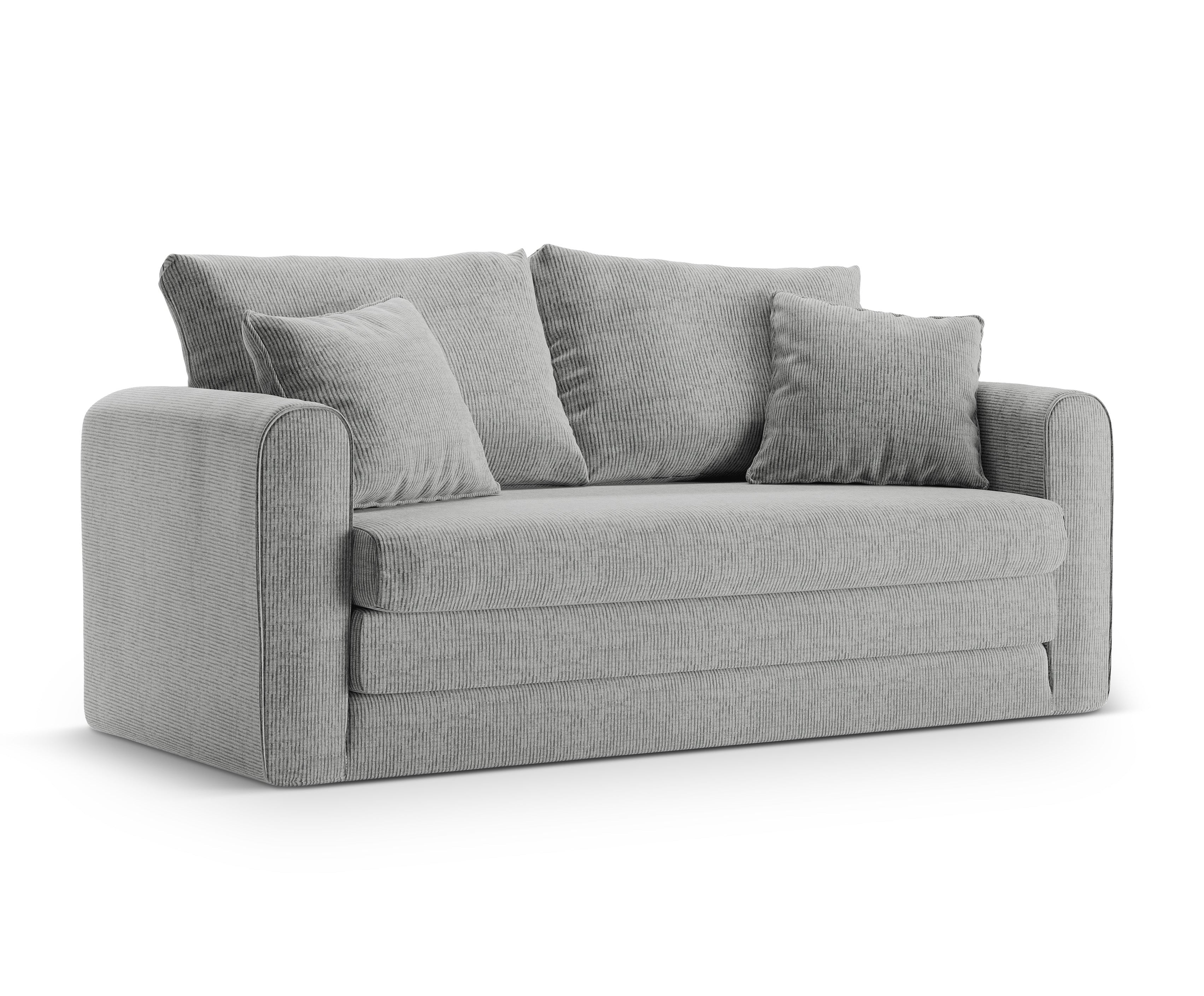 Sofa 2-Sitzer mit Schlaffunktion LIDO warmes graues Melange