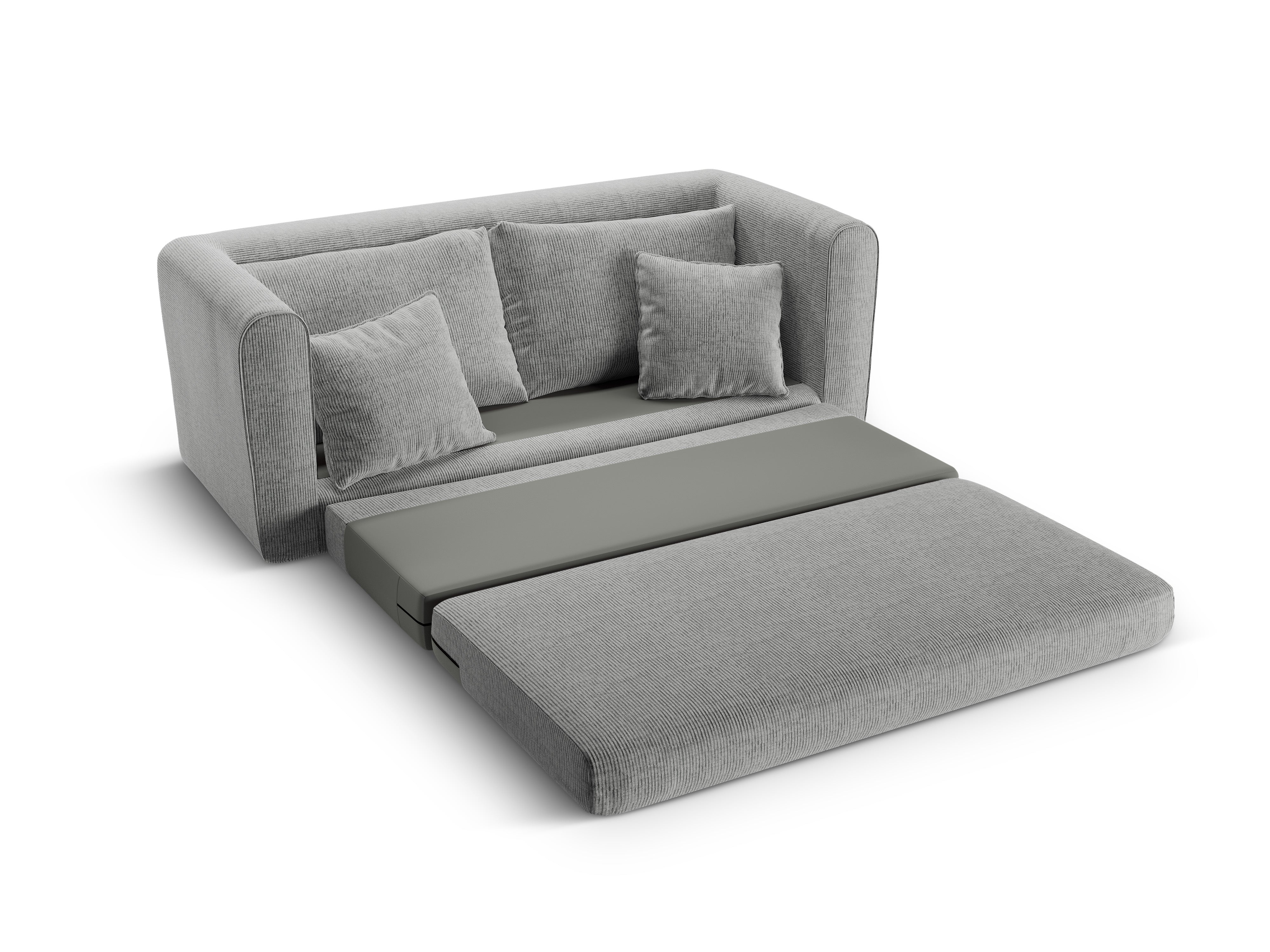 Sofa 2-Sitzer mit Schlaffunktion LIDO warmes graues Melange