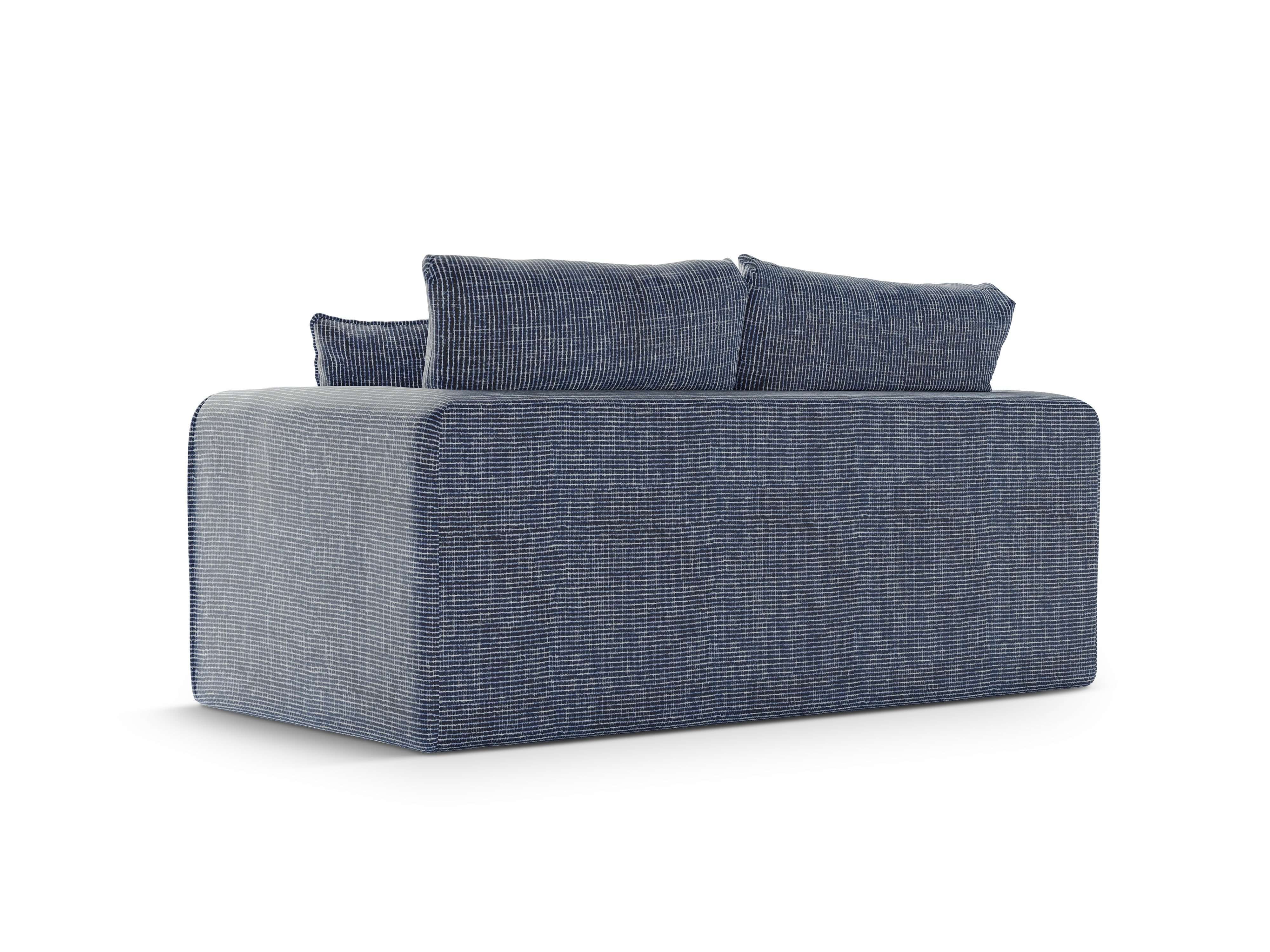 Sofa 2-Sitzer mit Schlaffunktion LIDO blau meliert