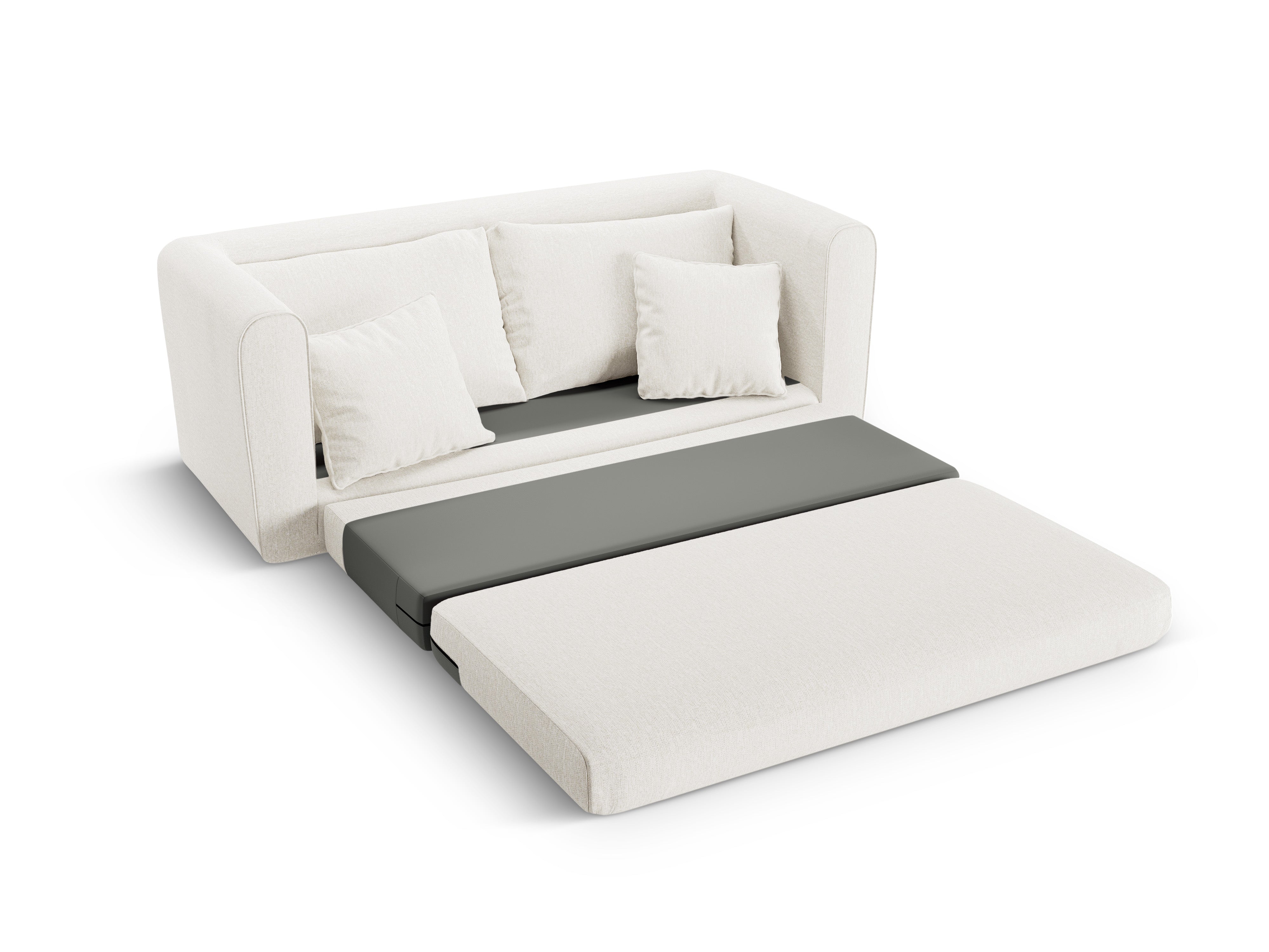 Sofa 2-Sitzer mit Schlaffunktion LIDO Elfenbein