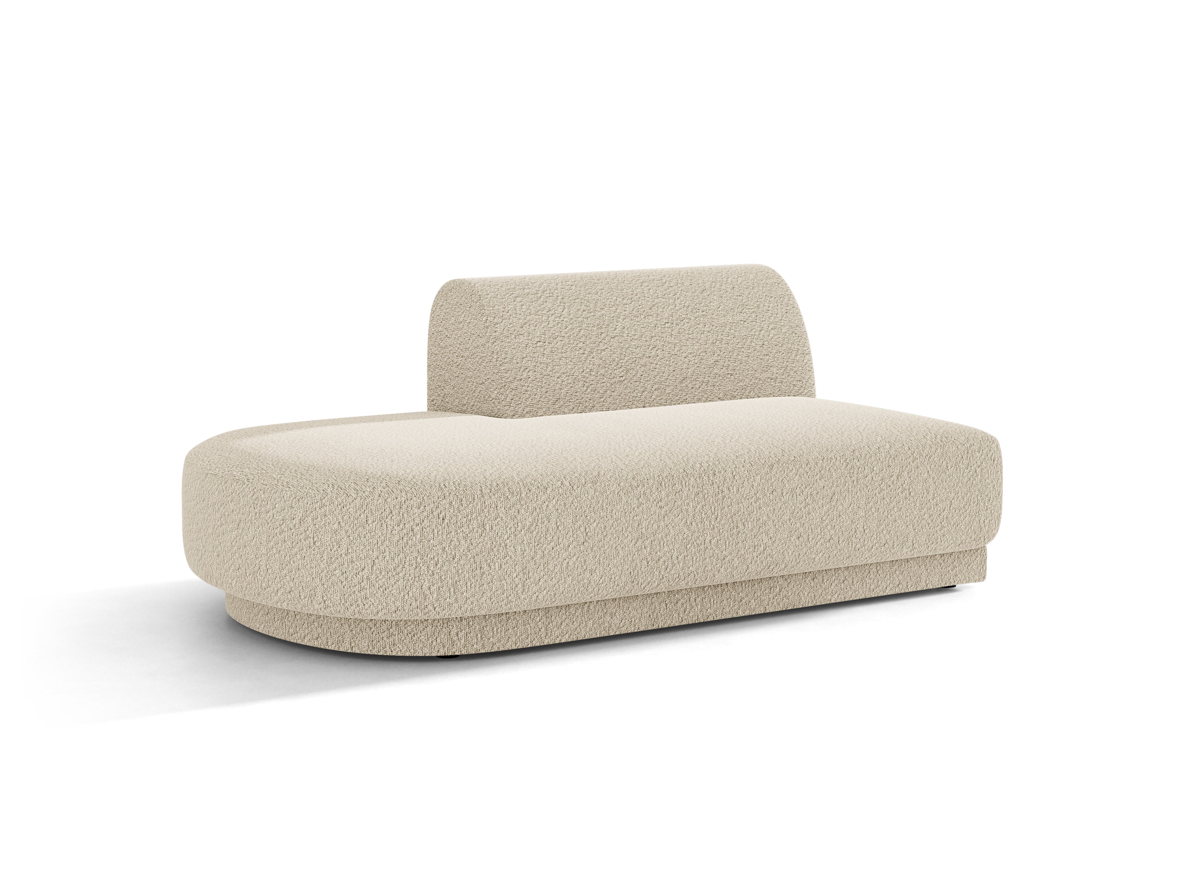 Szezlong 2-sitzig links MILEY beige Boucle