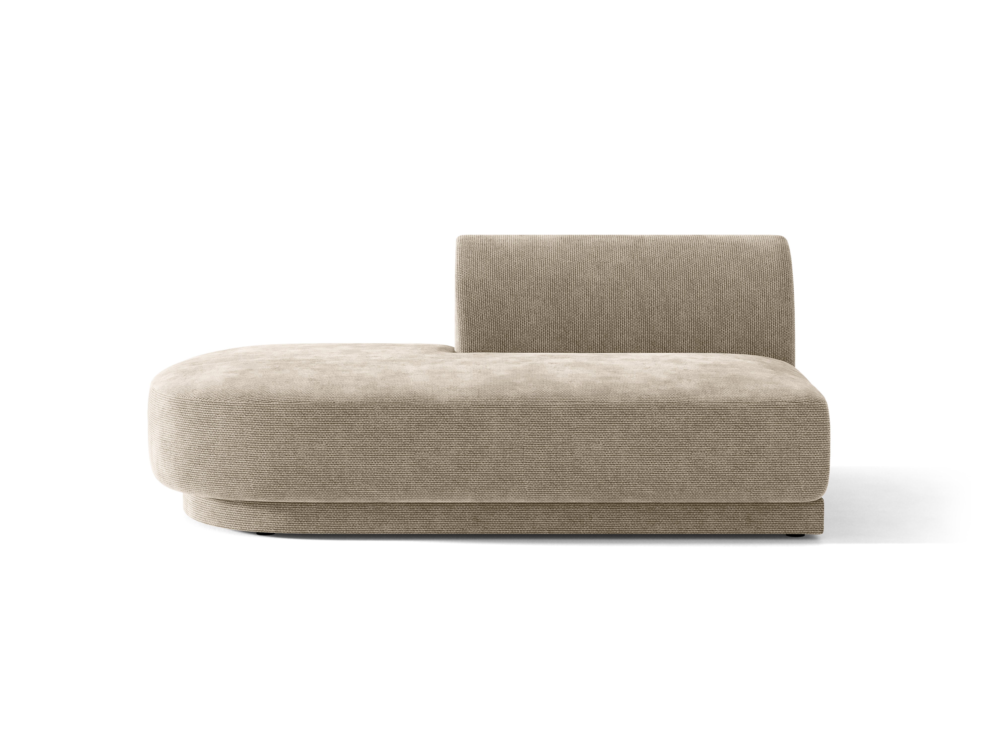 2-sitziger linksseitiger Sessel MILEY in beige samtweich