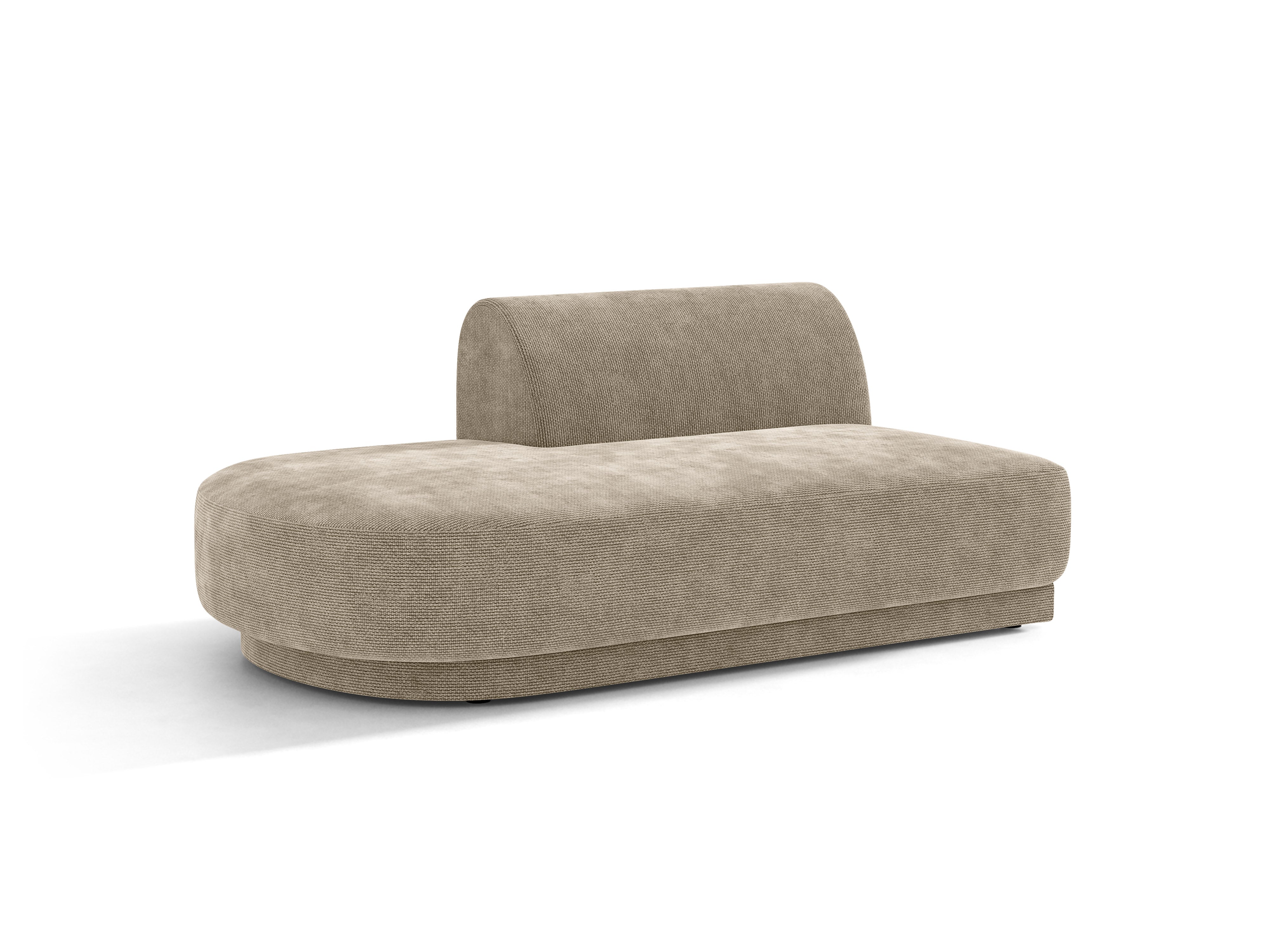2-sitziger linksseitiger Sessel MILEY in beige samtweich