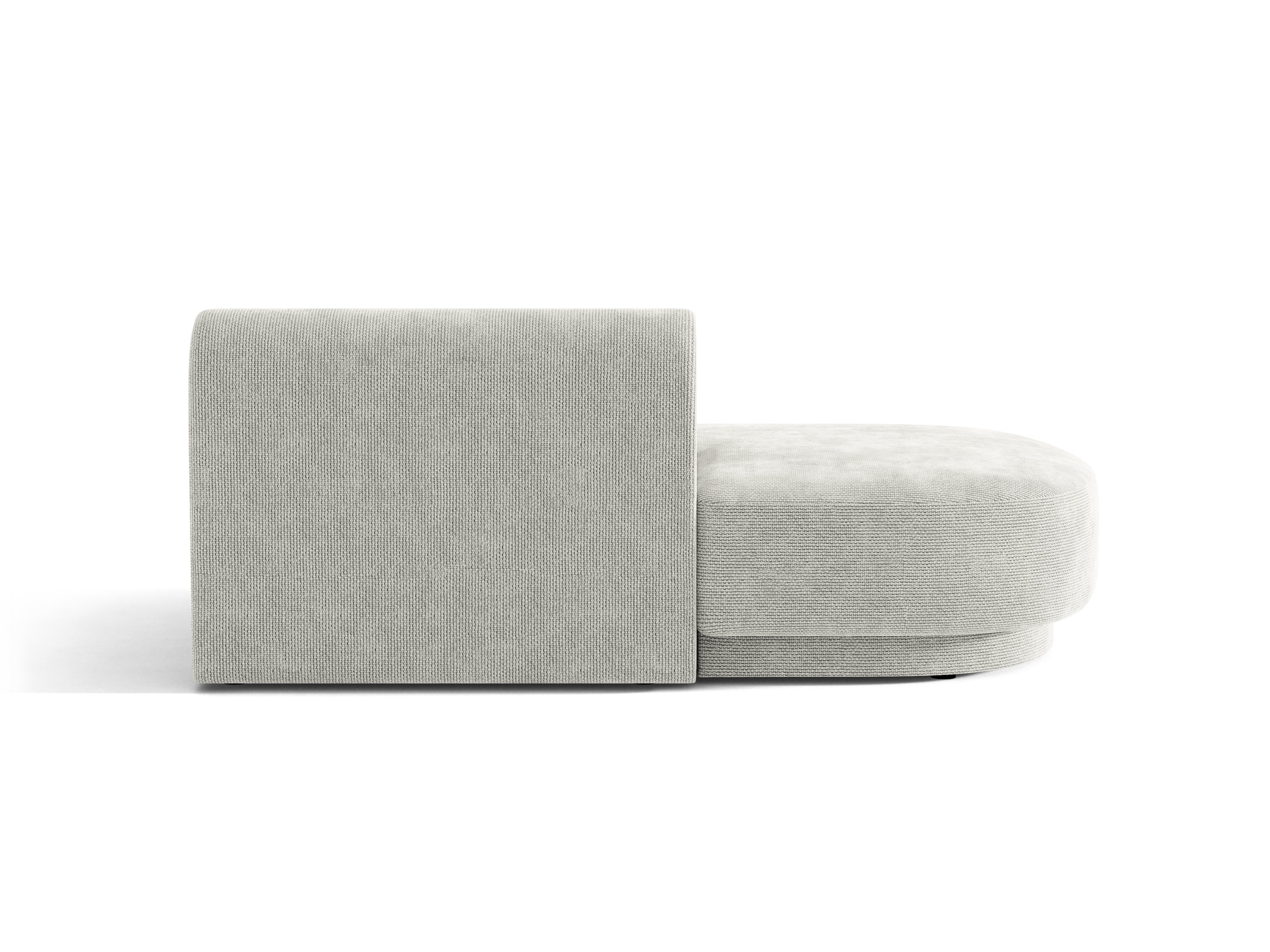 Szezlong 2-sitzig links MILEY graues Chenille