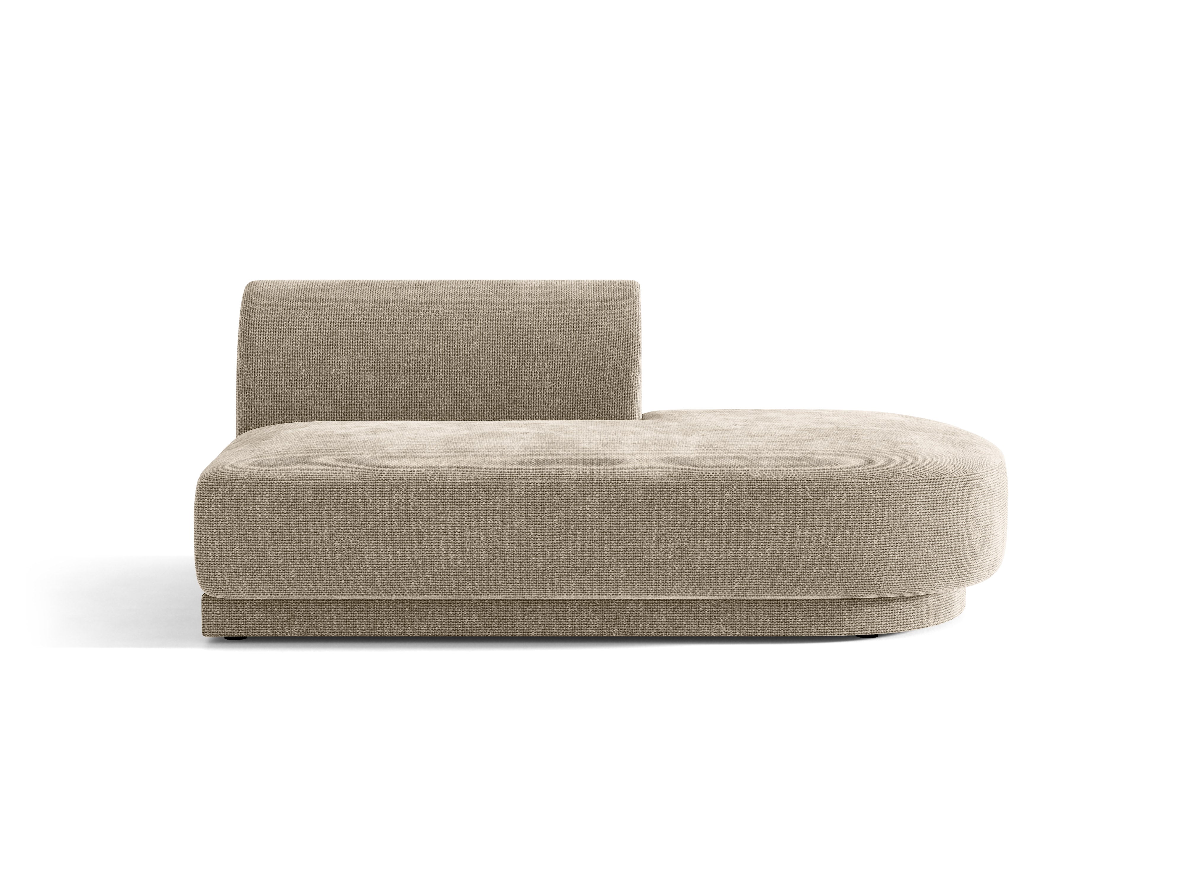 Szezlong 2-sitzig rechts MILEY beige schimmernder Chenille