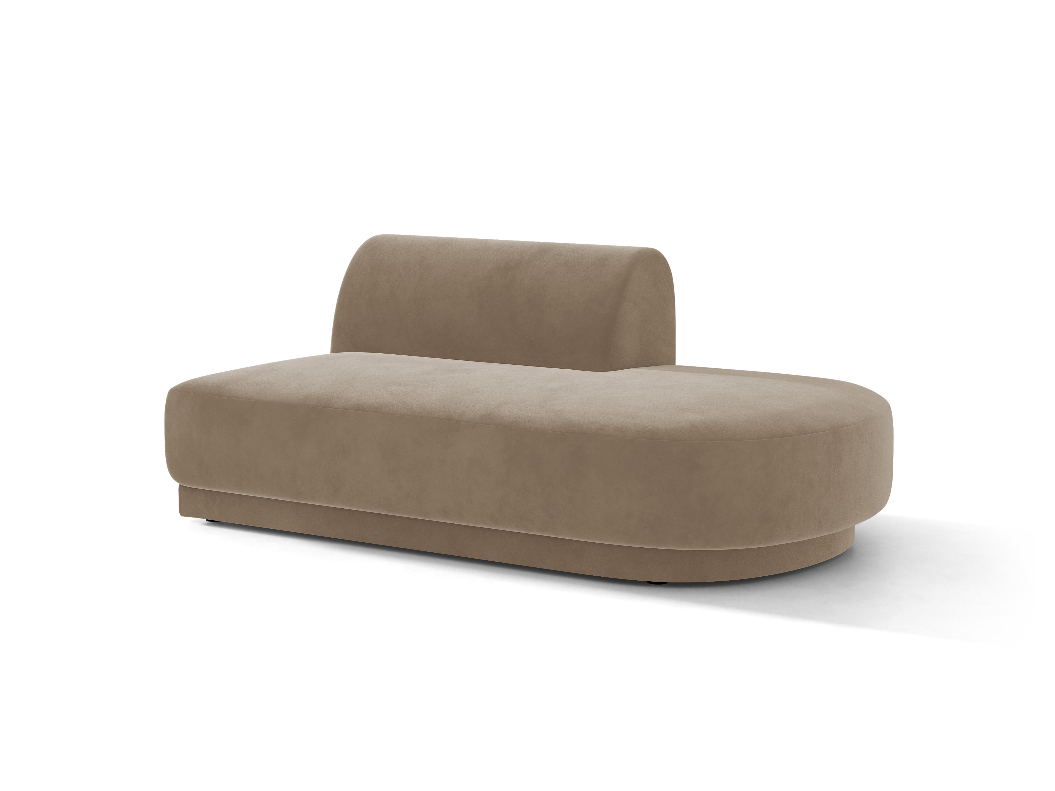 2-sitziger Samt-Sessel rechts MILEY cappuccino