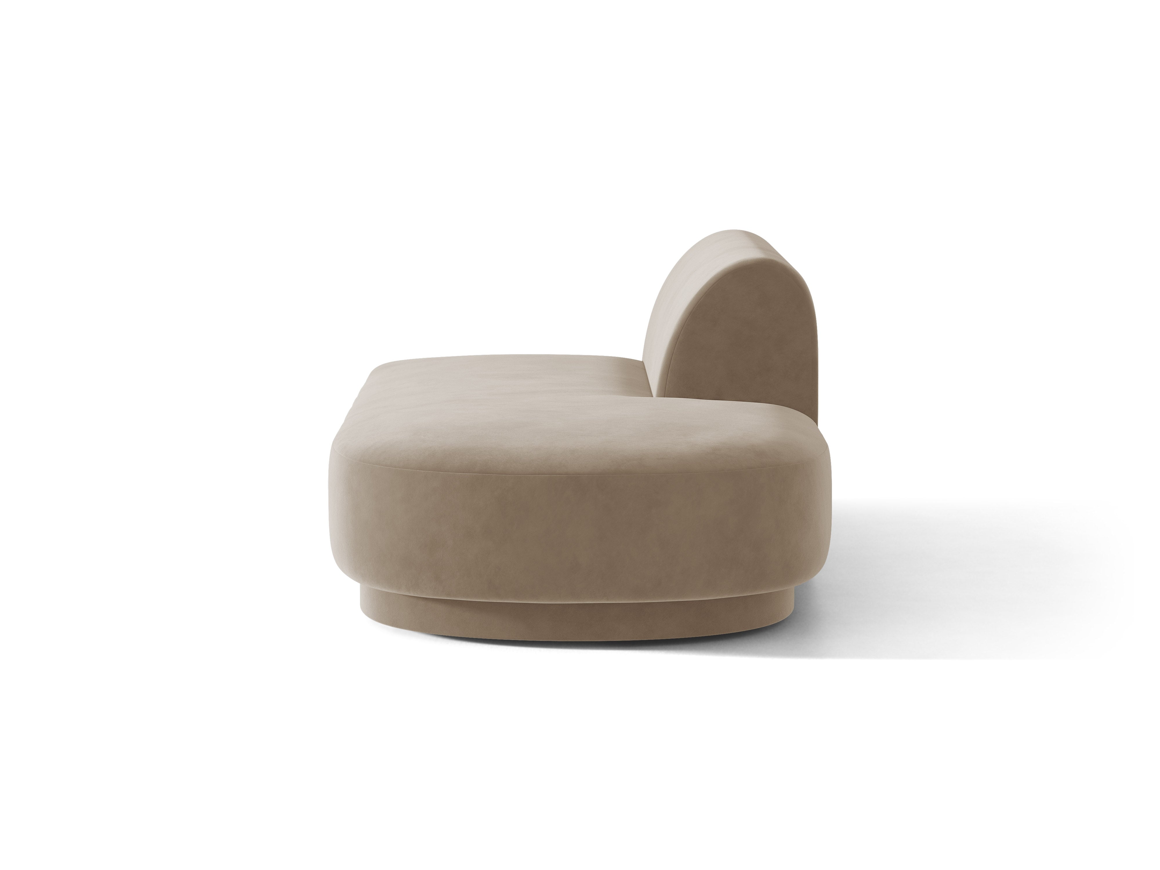 2-sitziger Samt-Sessel rechts MILEY cappuccino