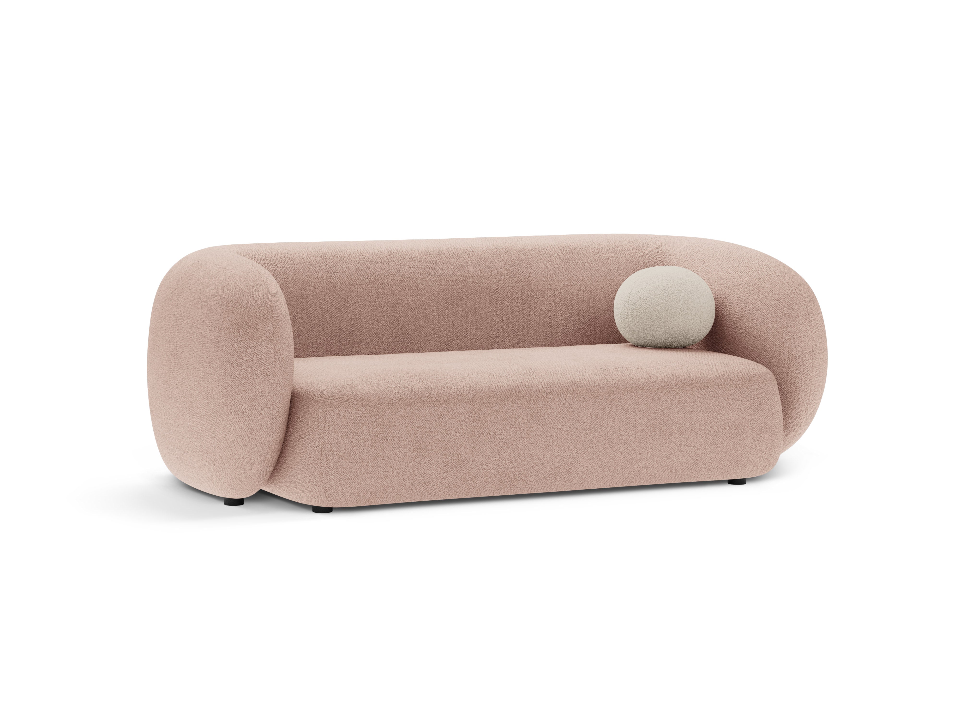 Sofa 2-sitzig KATE rosa Boucle